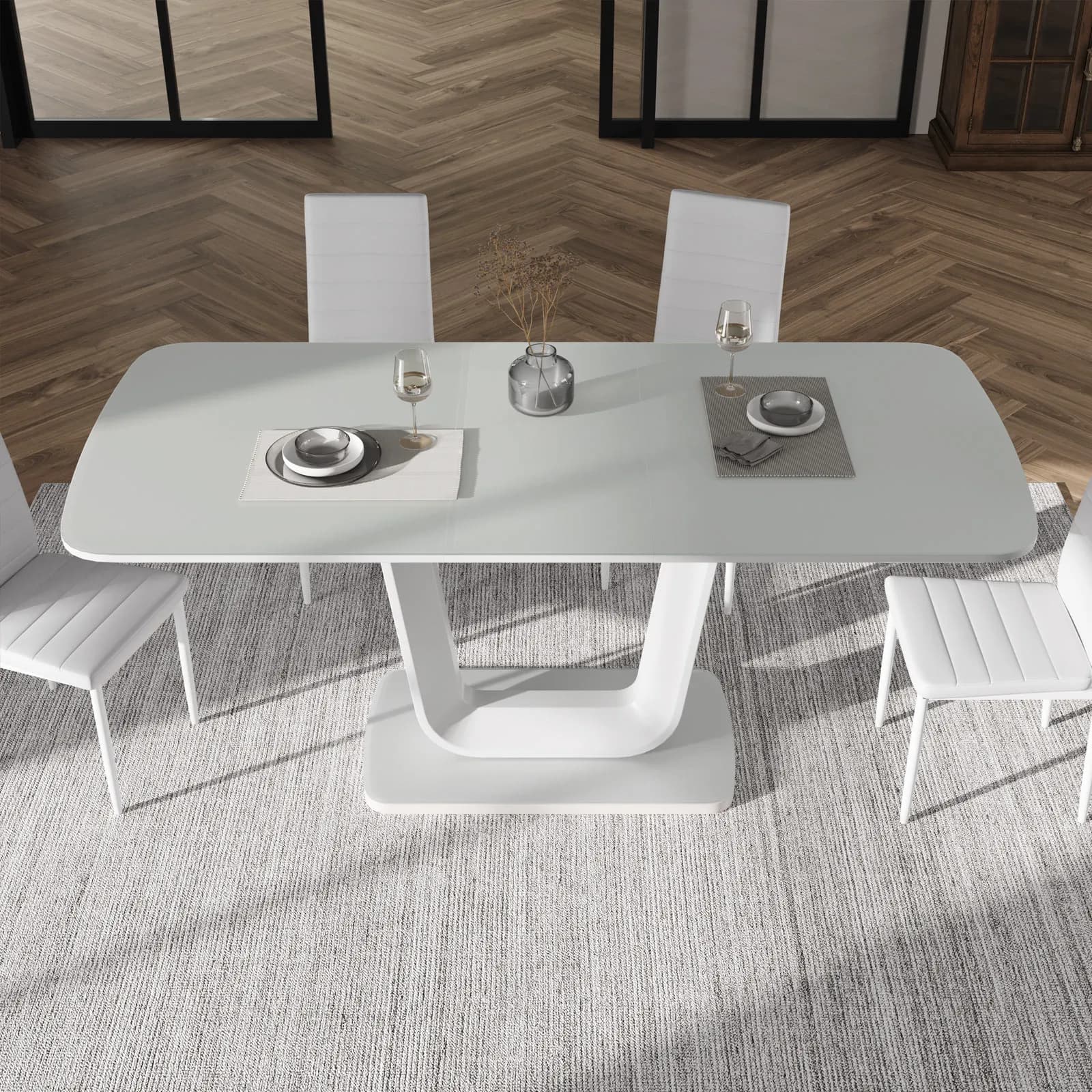 Tavolo da pranzo allungabile 160-200 x 90 cm bianco - Ariston
