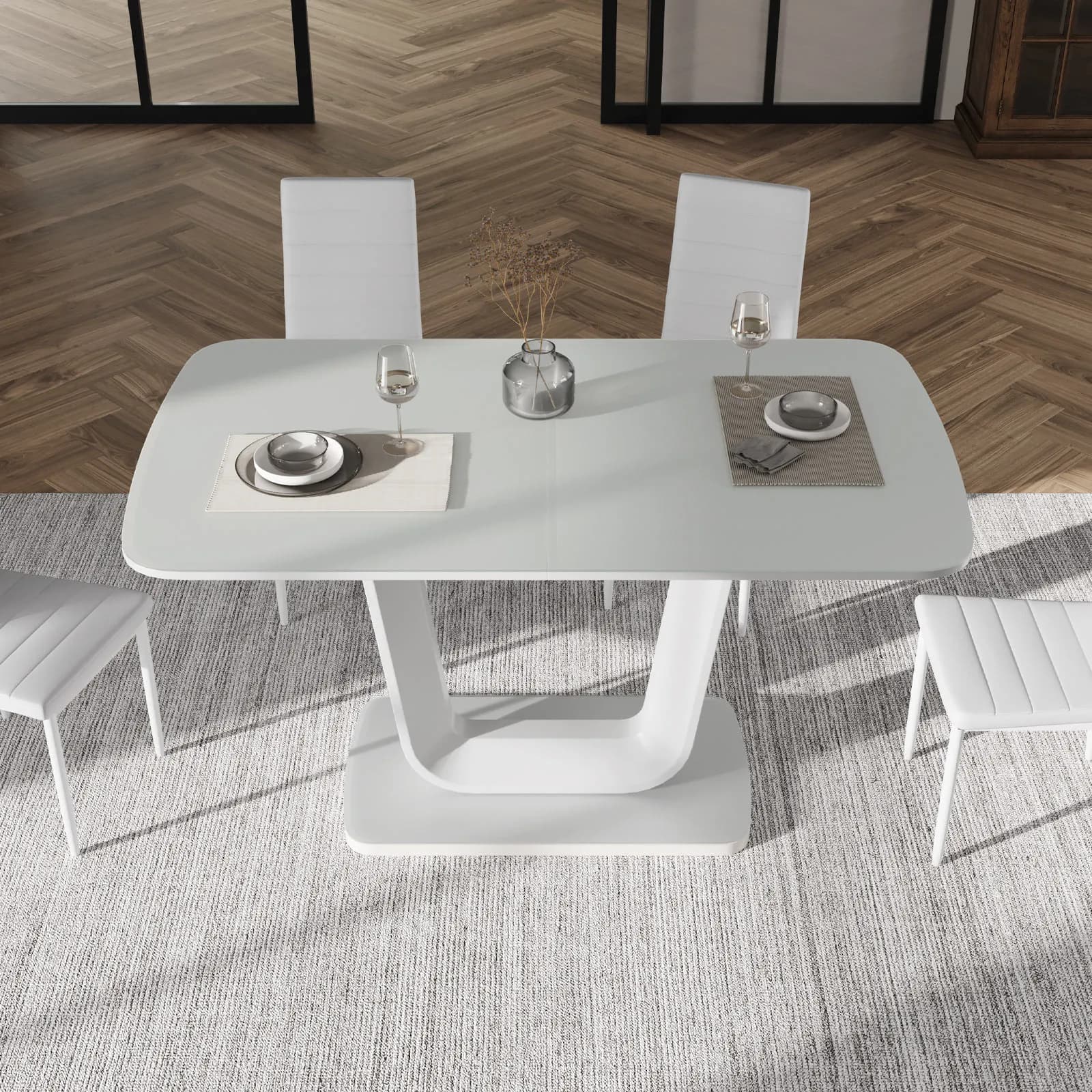 Tavolo da pranzo allungabile 160-200 x 90 cm bianco - Ariston
