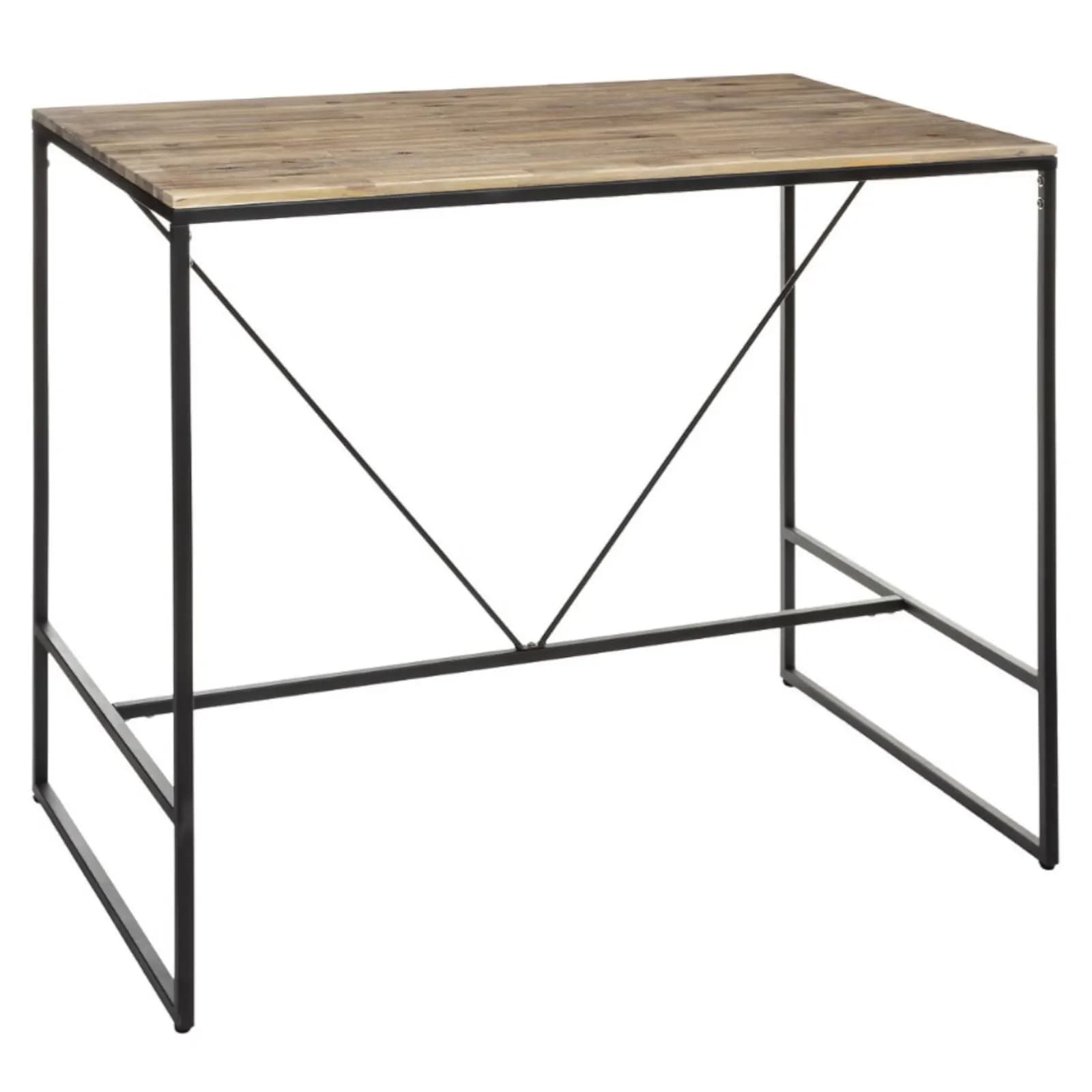 Tavolo da pranzo alto 115x70 cm in legno di acacia e metallo - Floyd