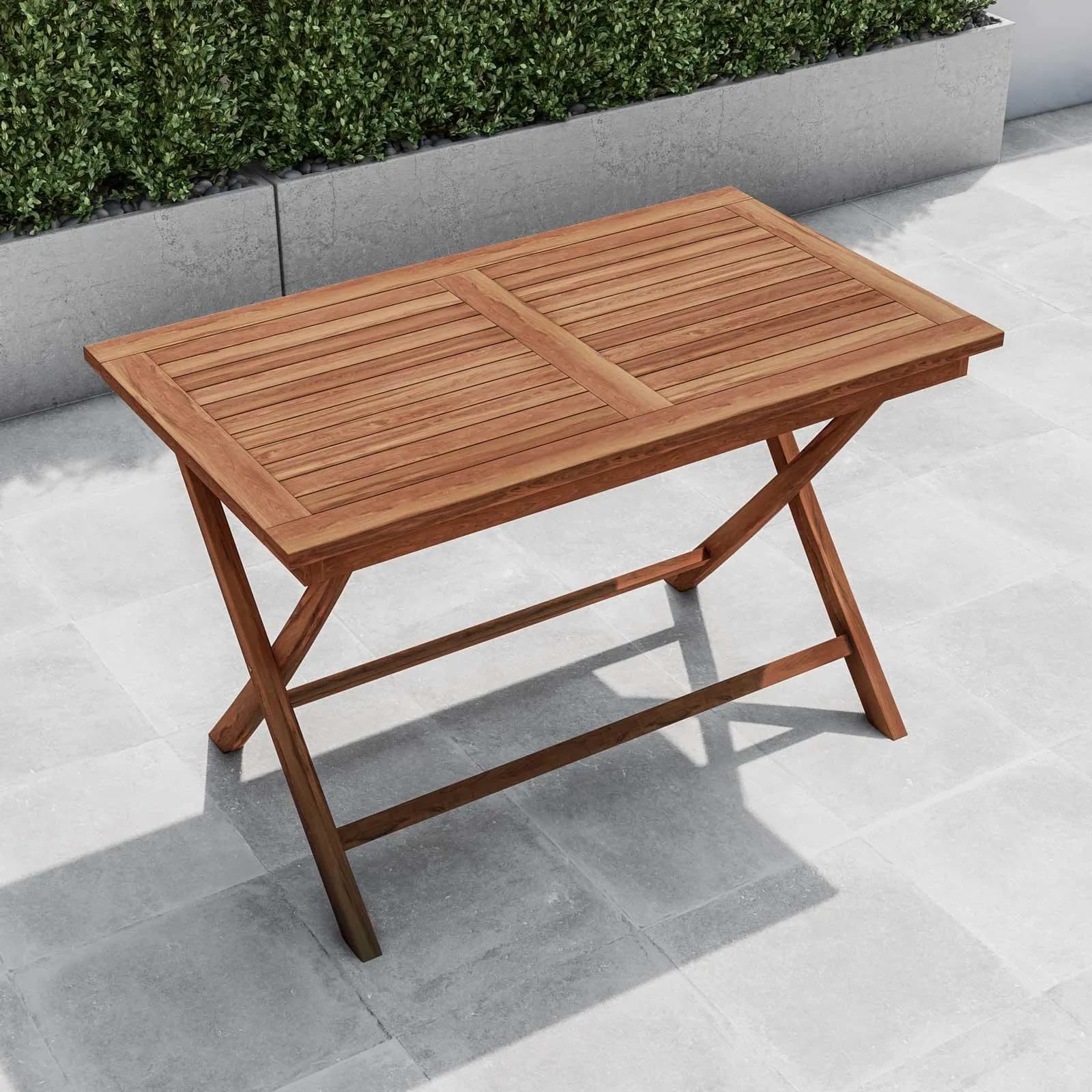 Tavolo da giardino 120x70 cm in legno teak - Louis
