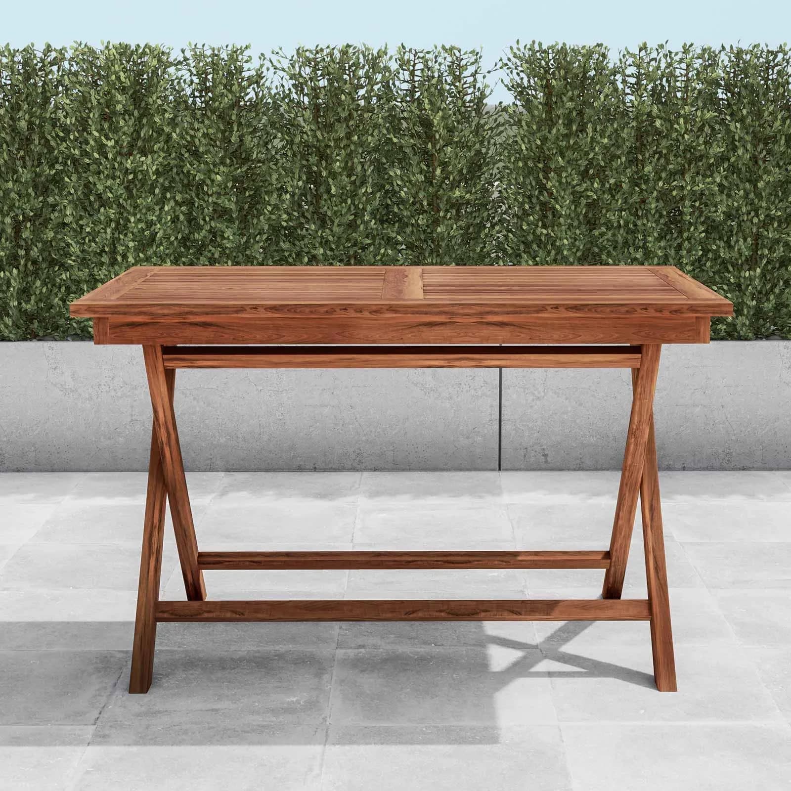 Tavolo da giardino 120x70 cm in legno teak - Louis