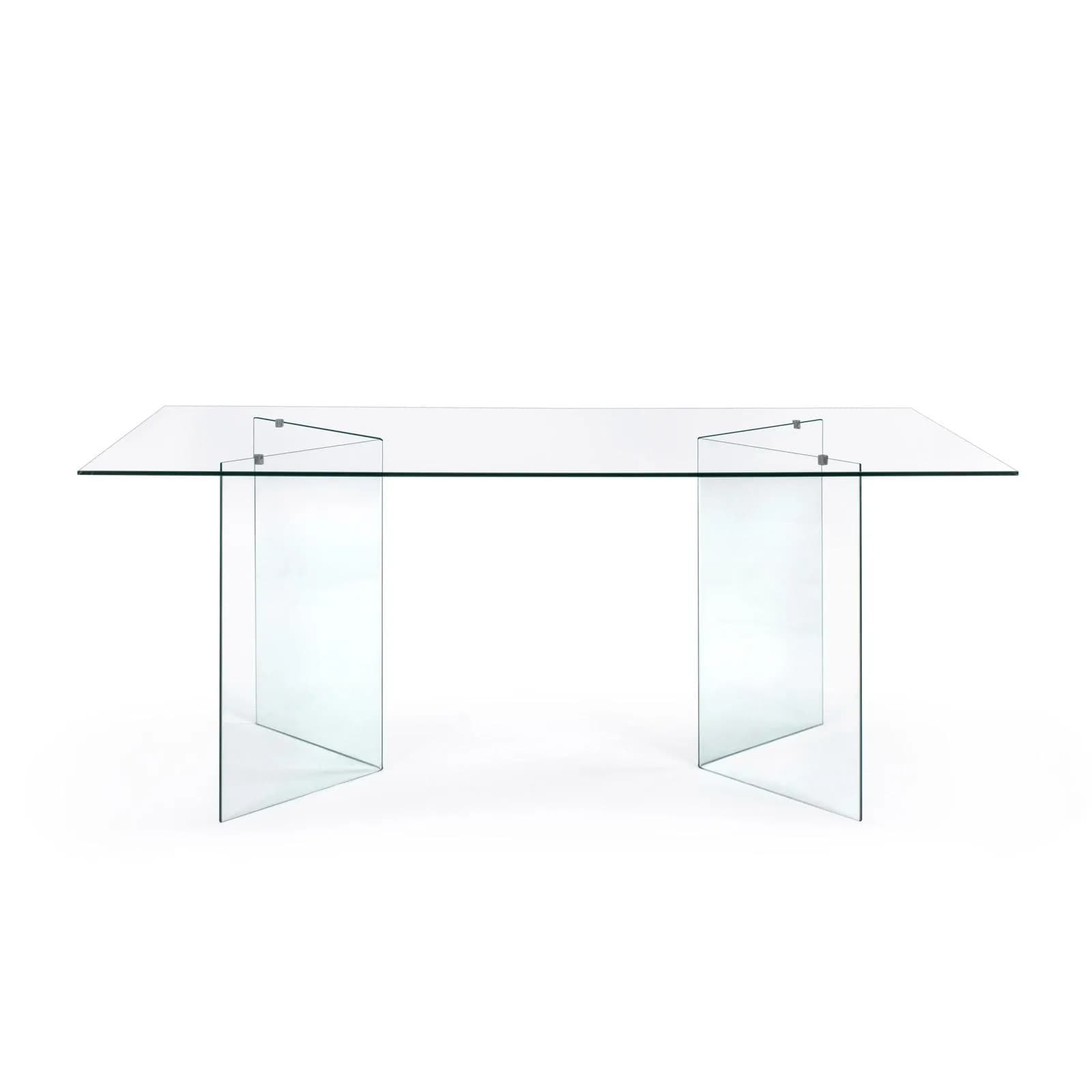Tavolo rettangolare 180x90 cm vetro temperato - City