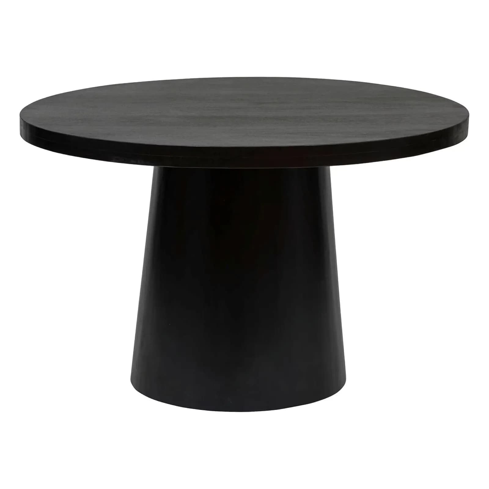 Tavolo rotondo 120 cm in legno di mango nero - Jia