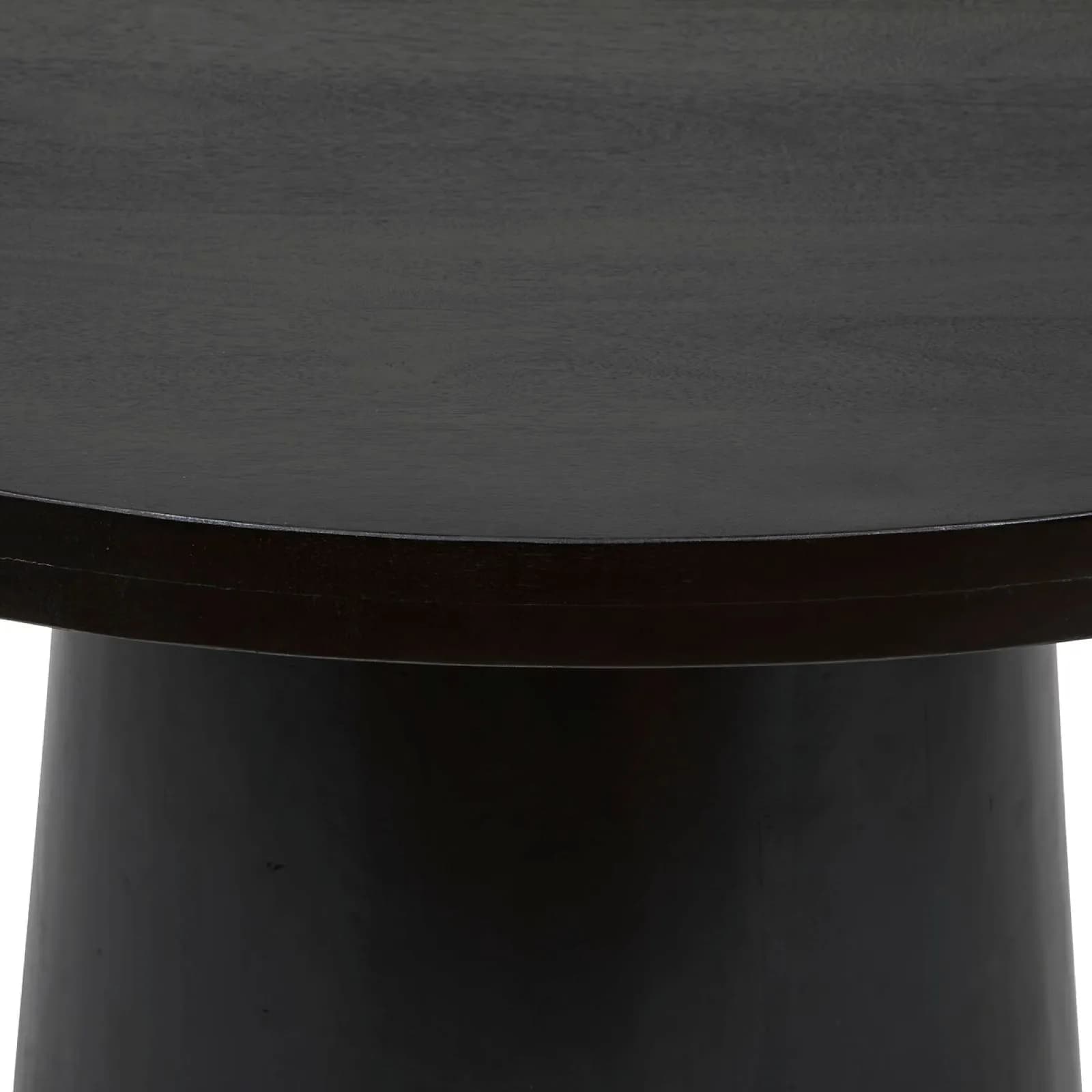 Tavolo rotondo 120 cm in legno di mango nero - Jia