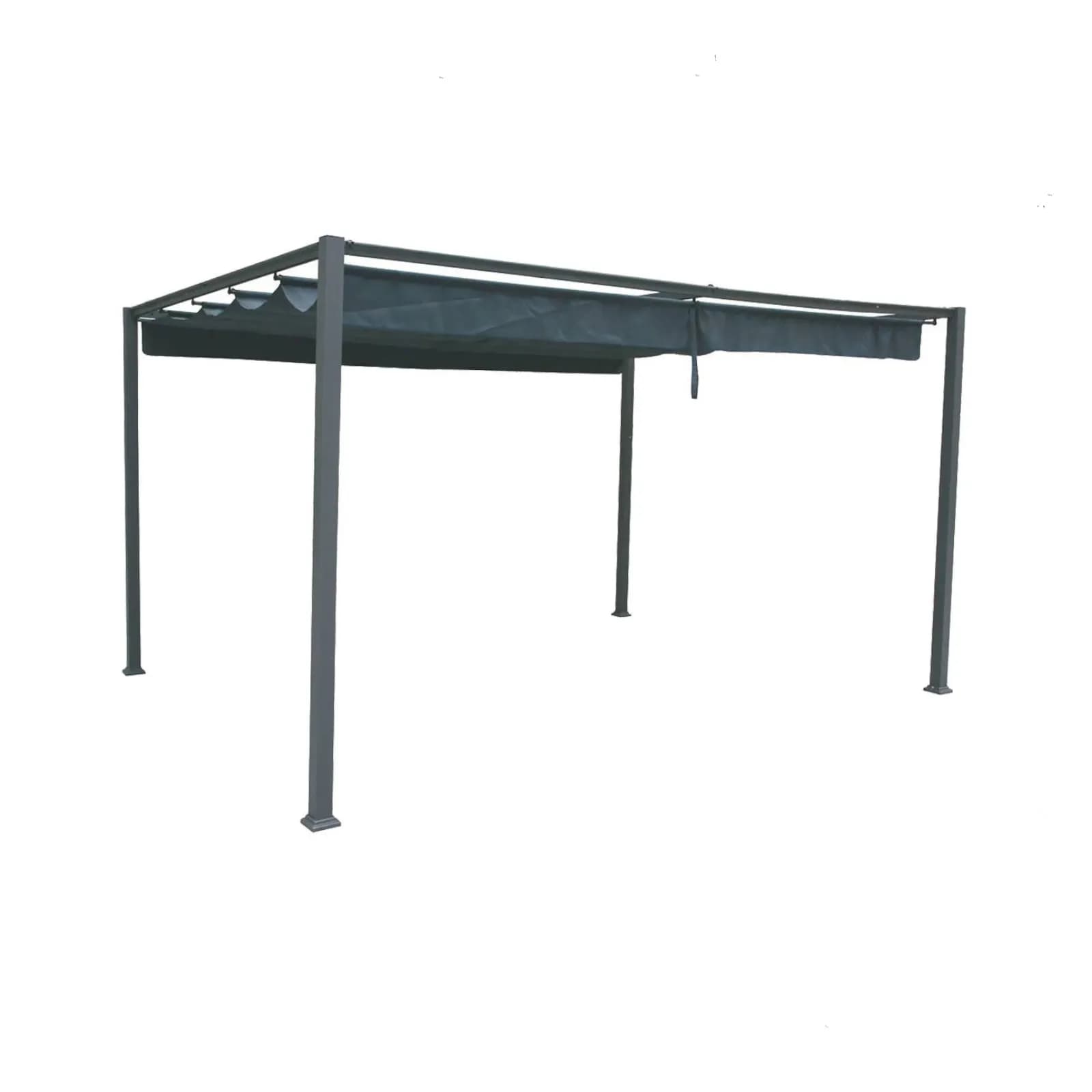 Telo retrattile per tetto gazebo Cefalù 4x3 m in poliestere grigio
