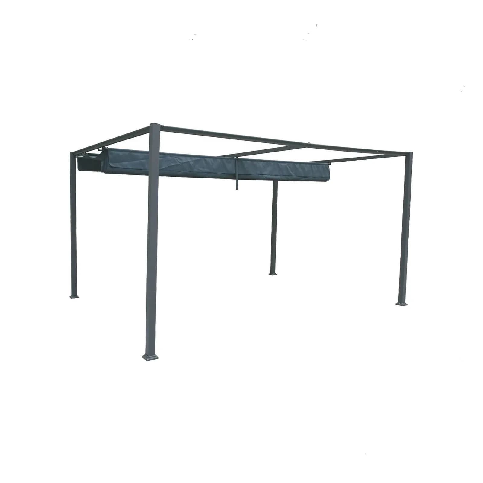 Telo retrattile per tetto gazebo Cefalù 4x3 m in poliestere grigio