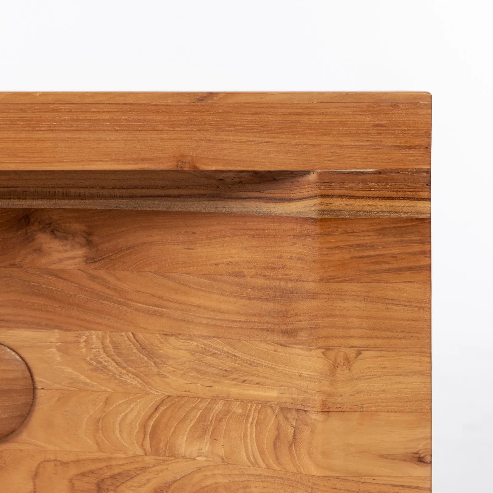 Top lavabo d'appoggio 70x40 cm in teak - Leroy