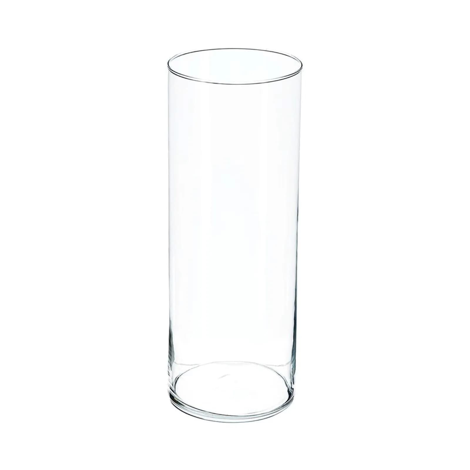 Vaso cilindrico da interno 40h cm in vetro trasparente