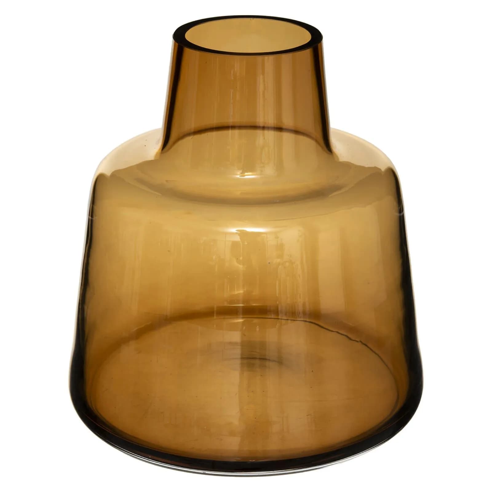 Vaso da interno 23h cm in vetro ambrato scuro