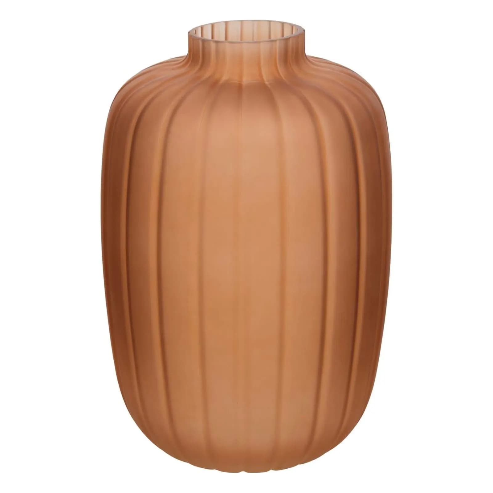 Vaso da interno 30h cm in vetro ambra opaco - Tigix