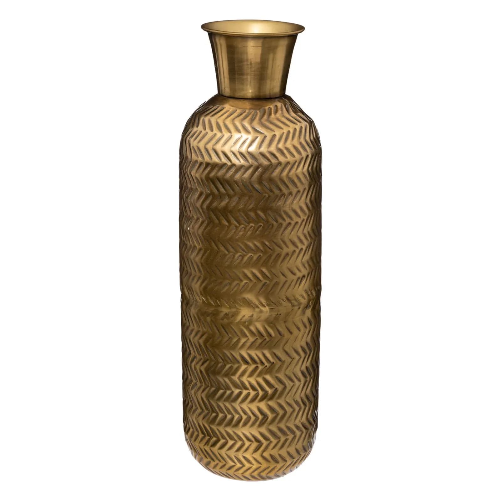 Vaso da interno 45h cm in metallo oro - Nefertiti