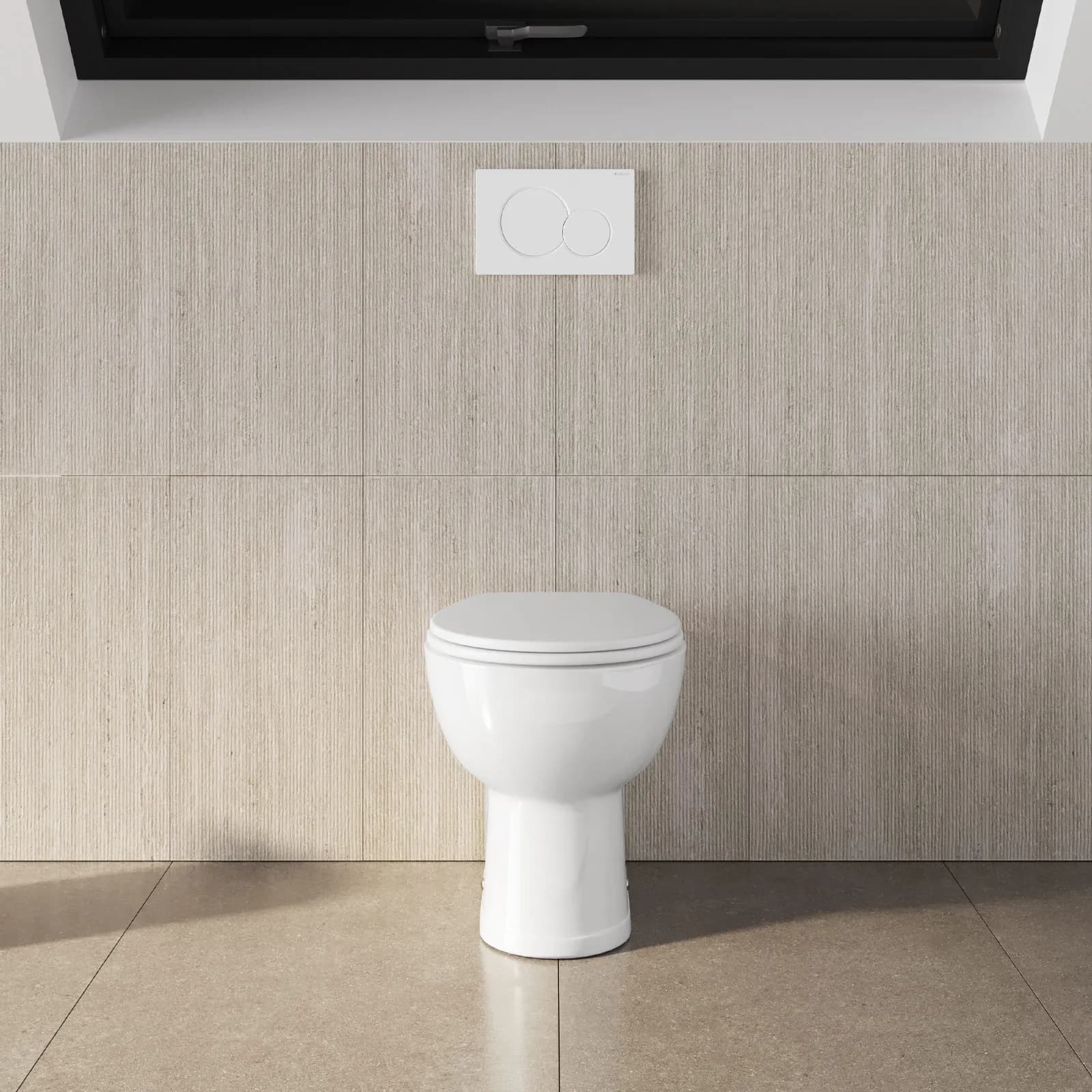 Vaso filomuro in ceramica + sedile soft close