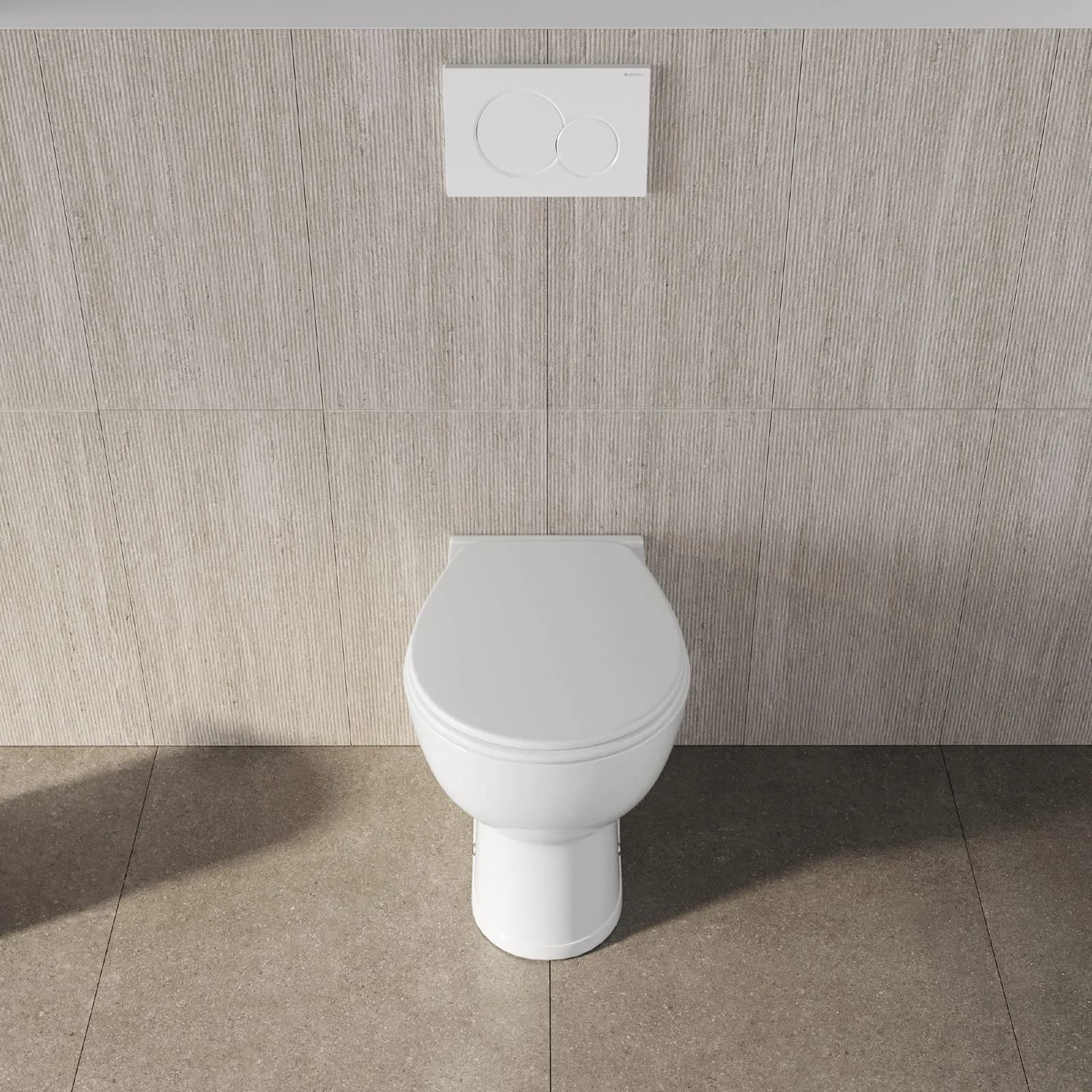 Vaso filomuro in ceramica + sedile soft close