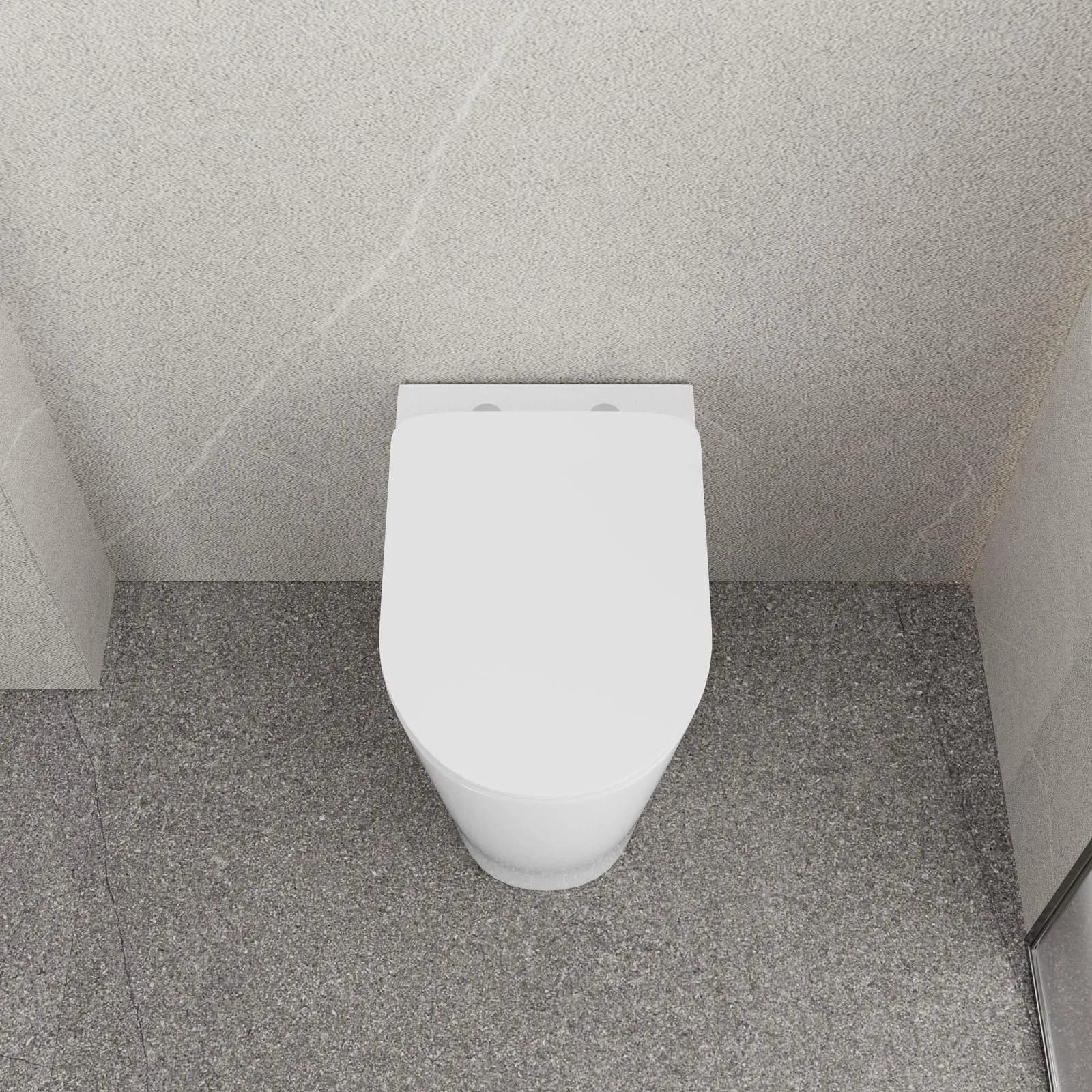 Vaso filomuro rialzato H 50 cm risparmio idrico sedile SoftClose - Ego