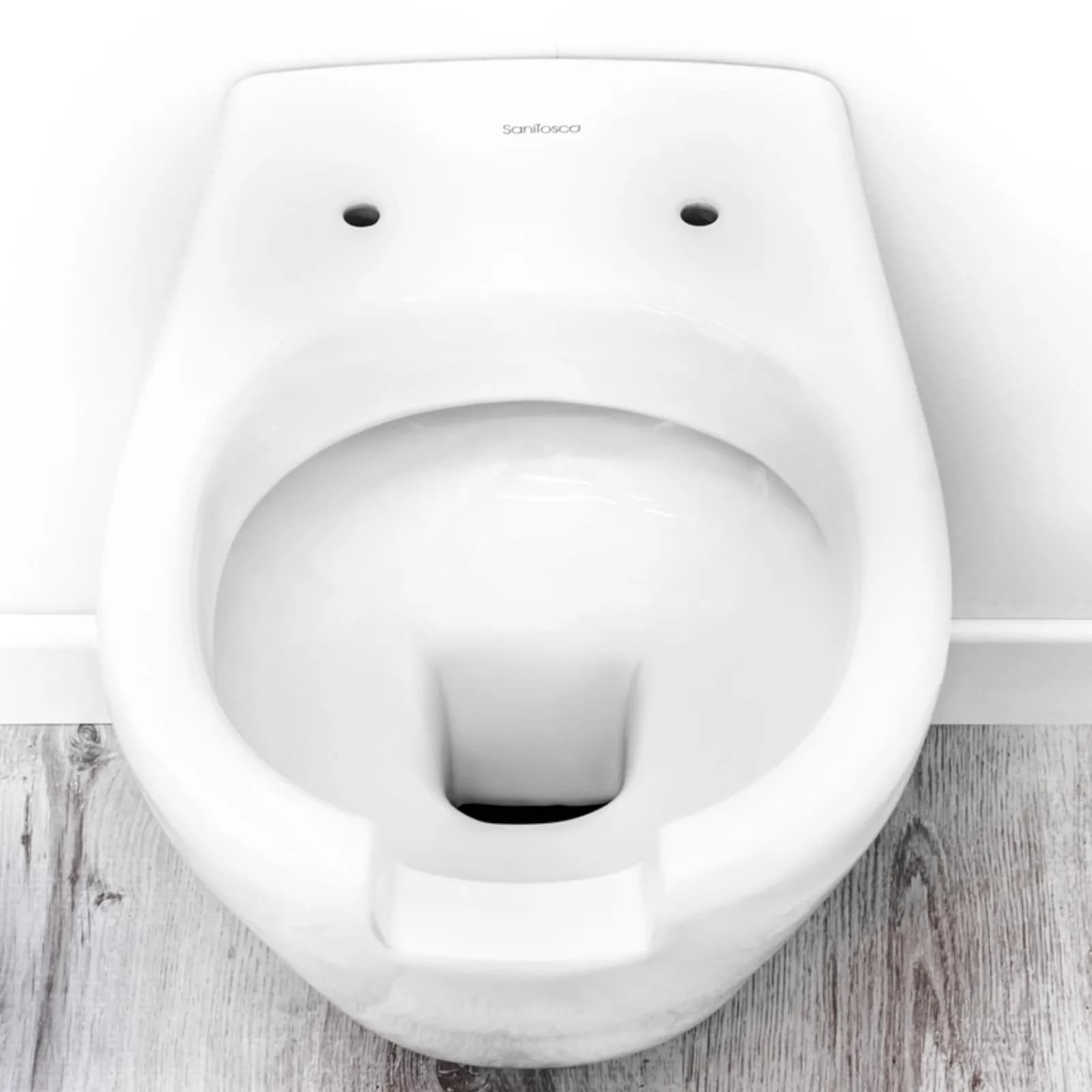 Vaso sospeso apertura frontale bagno accessibile con sedile bianco