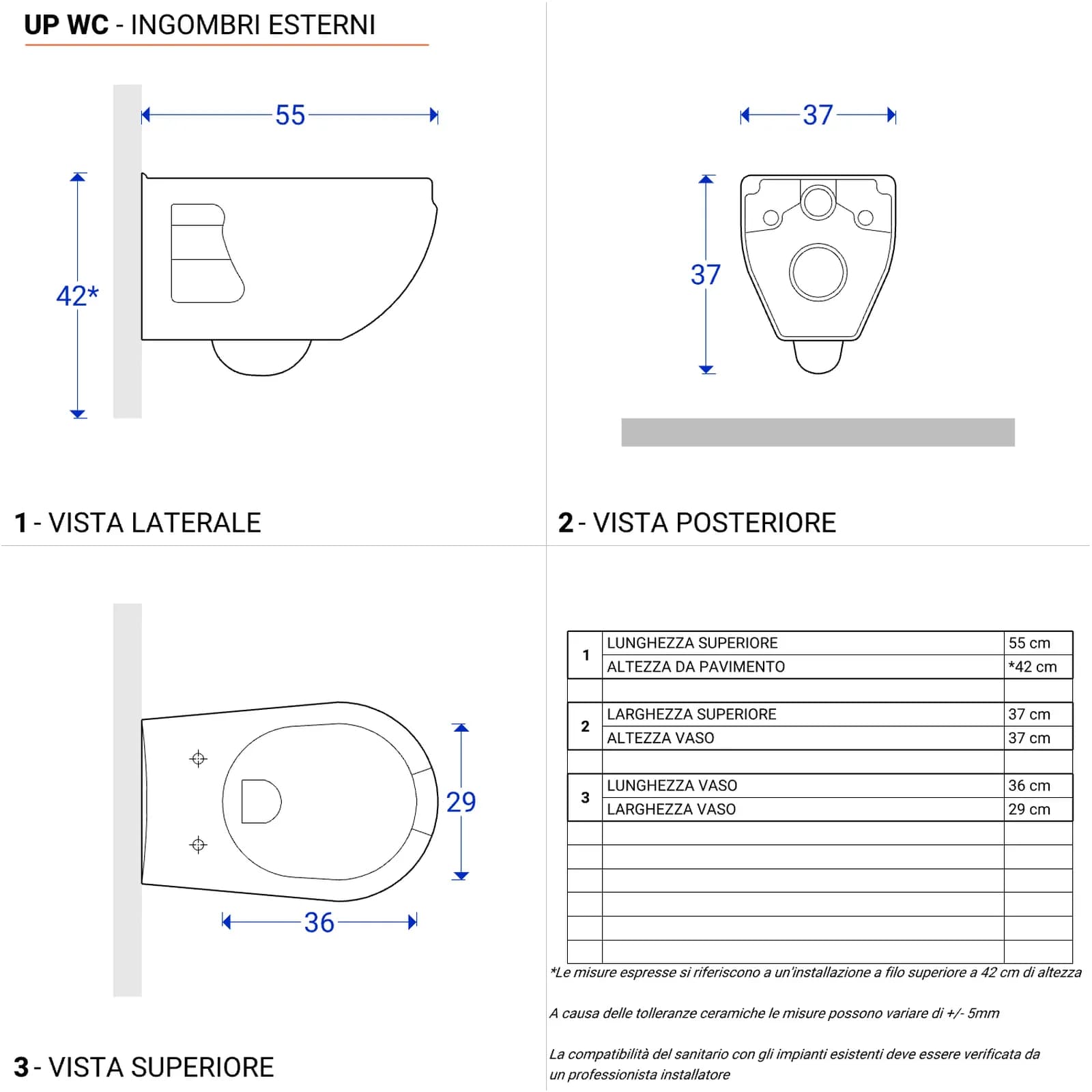Vaso sospeso apertura frontale bagno accessibile con sedile bianco