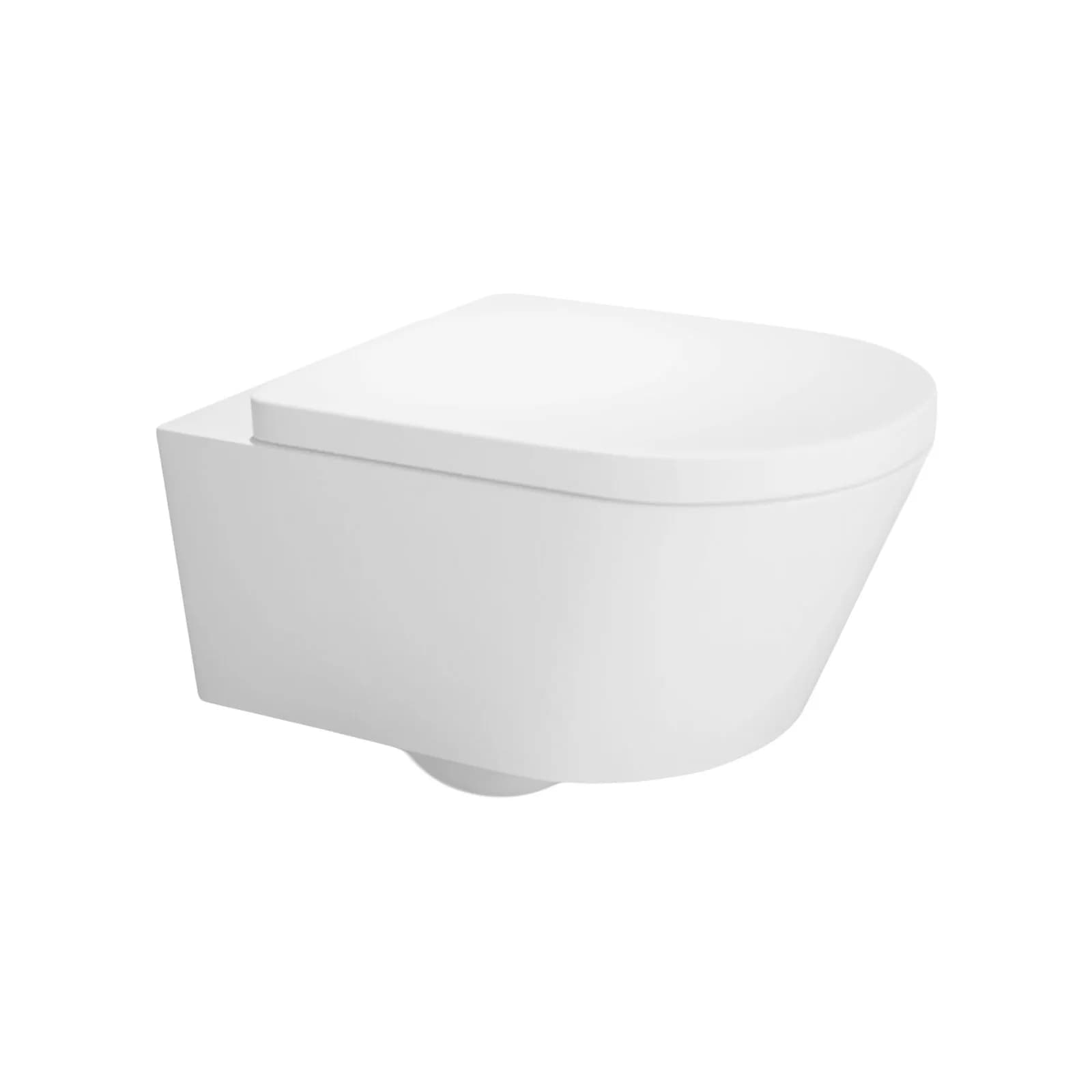 Vaso sospeso in ceramica lucida Smart con sedile soft-close - Easy