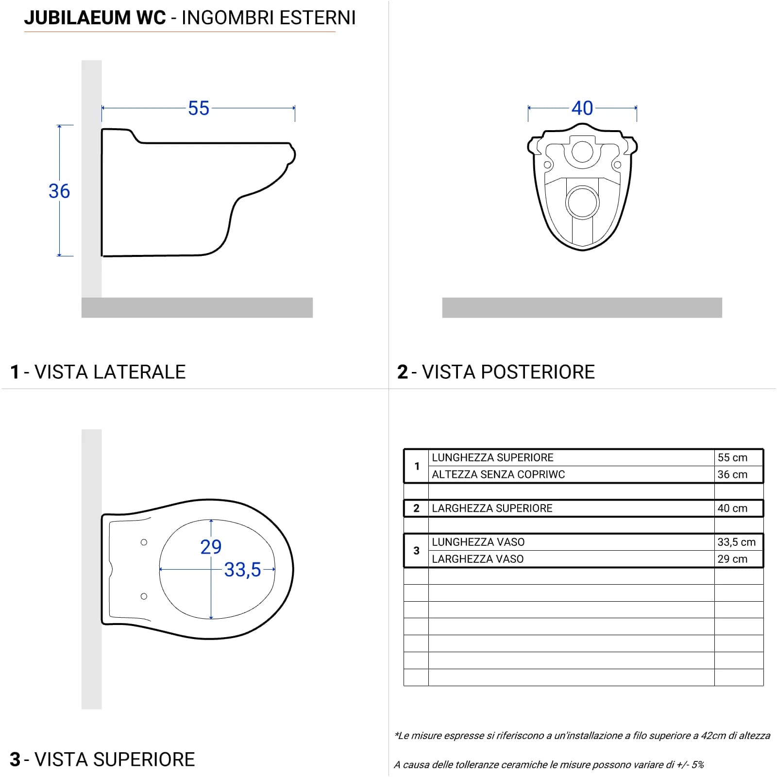 Vaso sospeso in ceramica serie Victorian Style Azzurra con coprivaso bianco