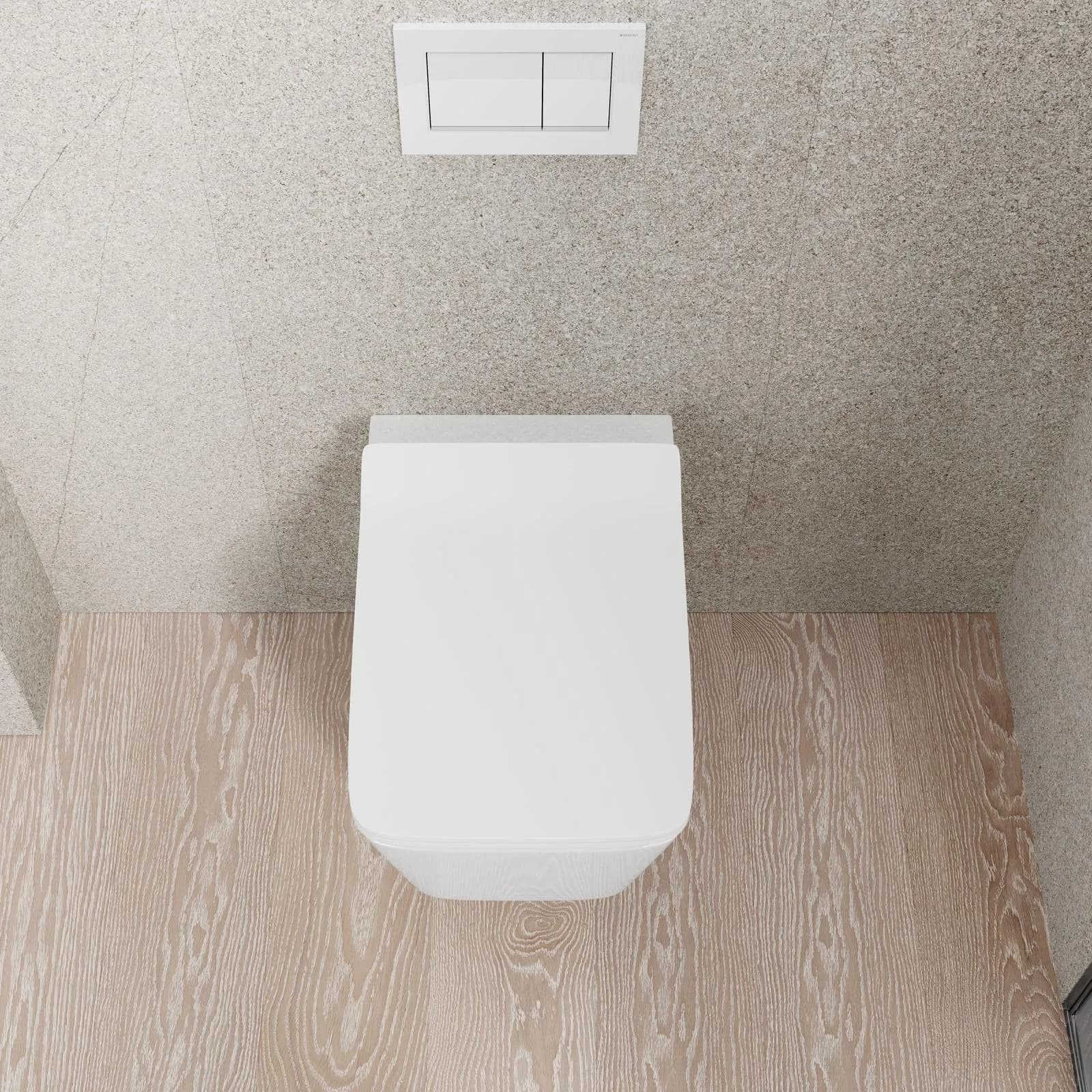 Vaso sospeso rimless sedile SoftCLose bianco lucido - Teo