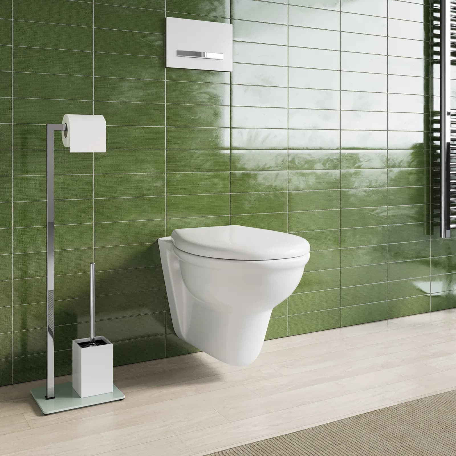 Vaso sospeso wc in ceramica completi di sedile copriwc avvolgente