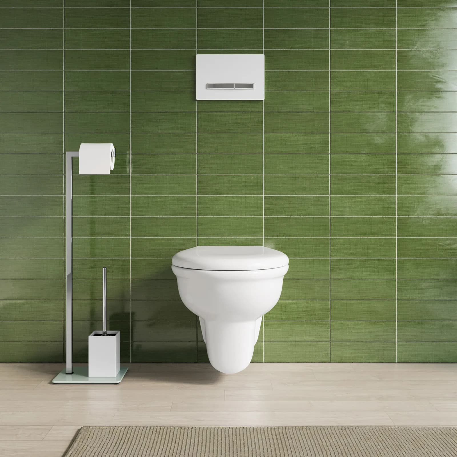 Vaso sospeso wc in ceramica completi di sedile copriwc avvolgente