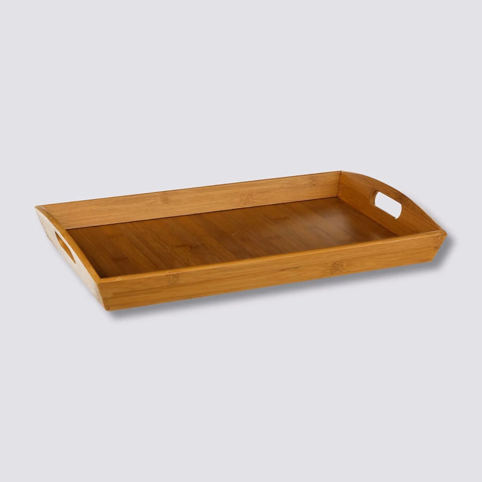 Vassoio 45x30 cm in legno naturale con manici