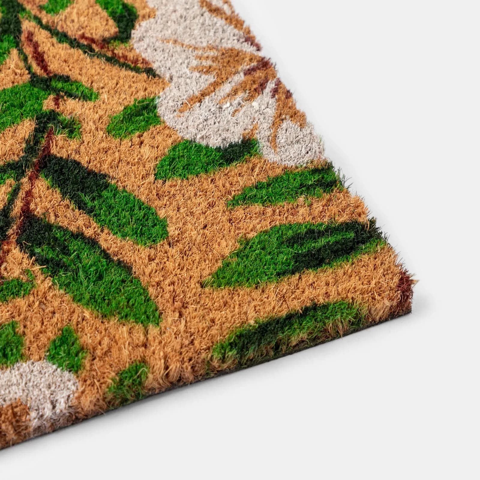 Zerbino 45x75 cm in coir con disegno prato fiorito