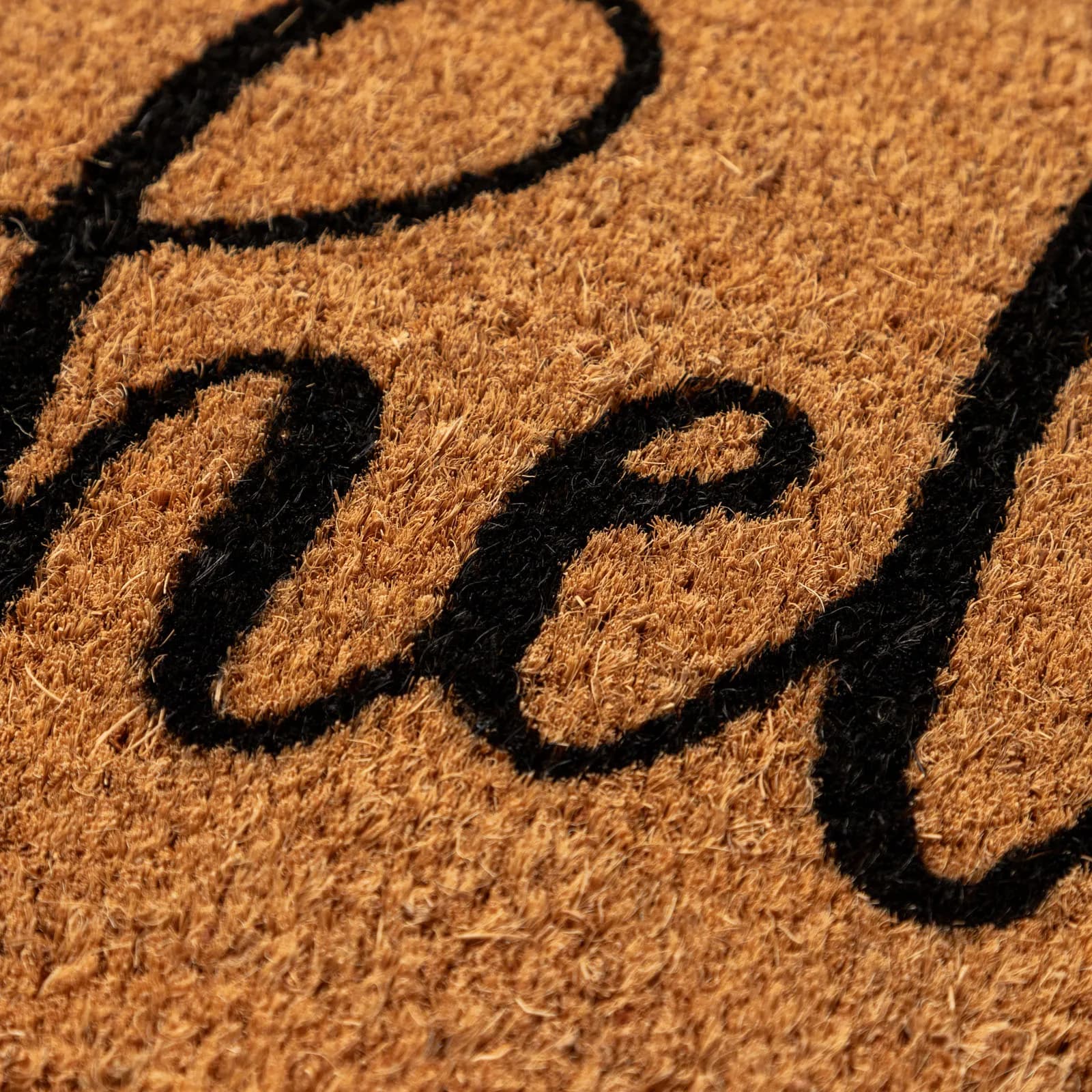 Zerbino 45x75 cm in coir Hello con disegno margherite