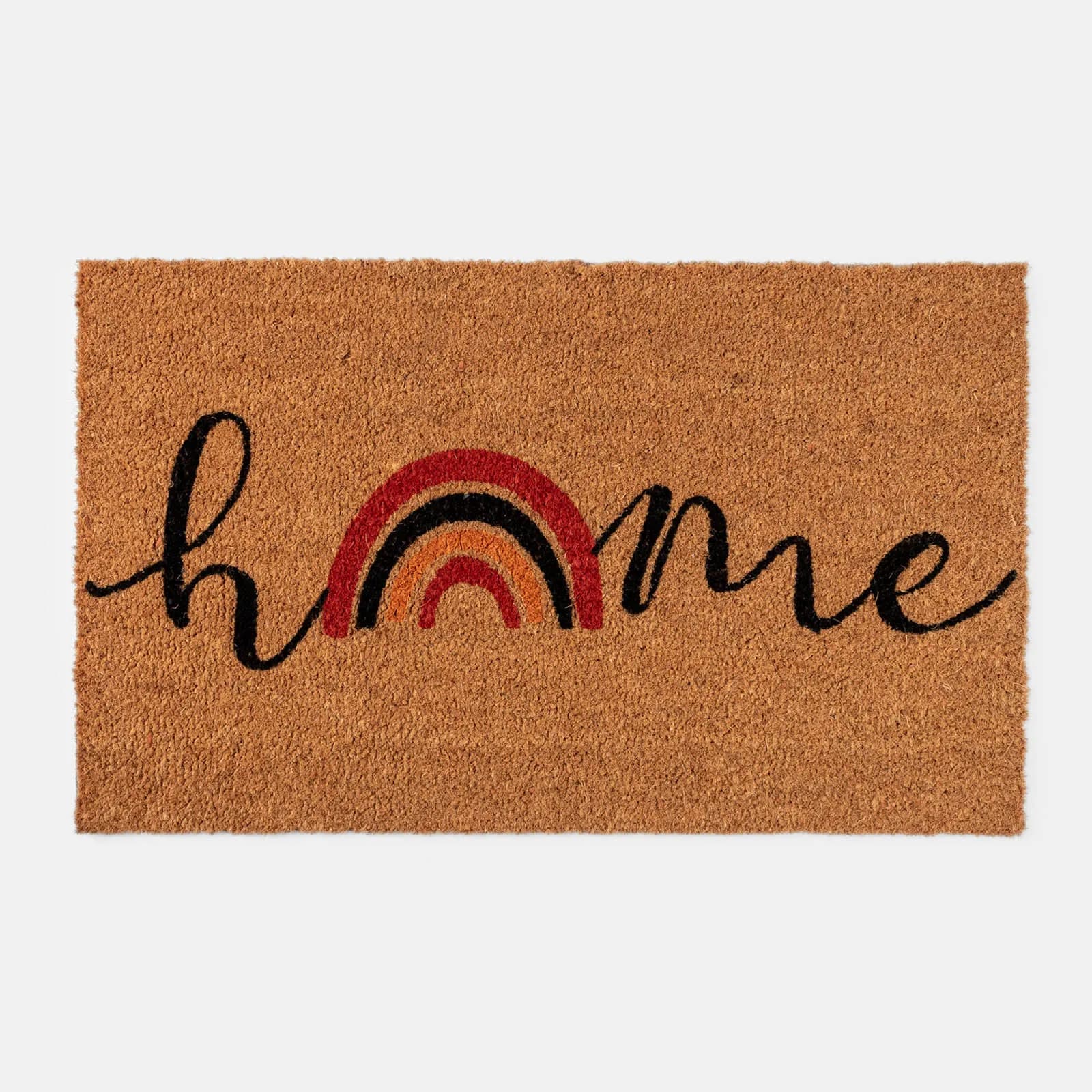 Zerbino 45x75 cm in coir Home beige con arcobaleno