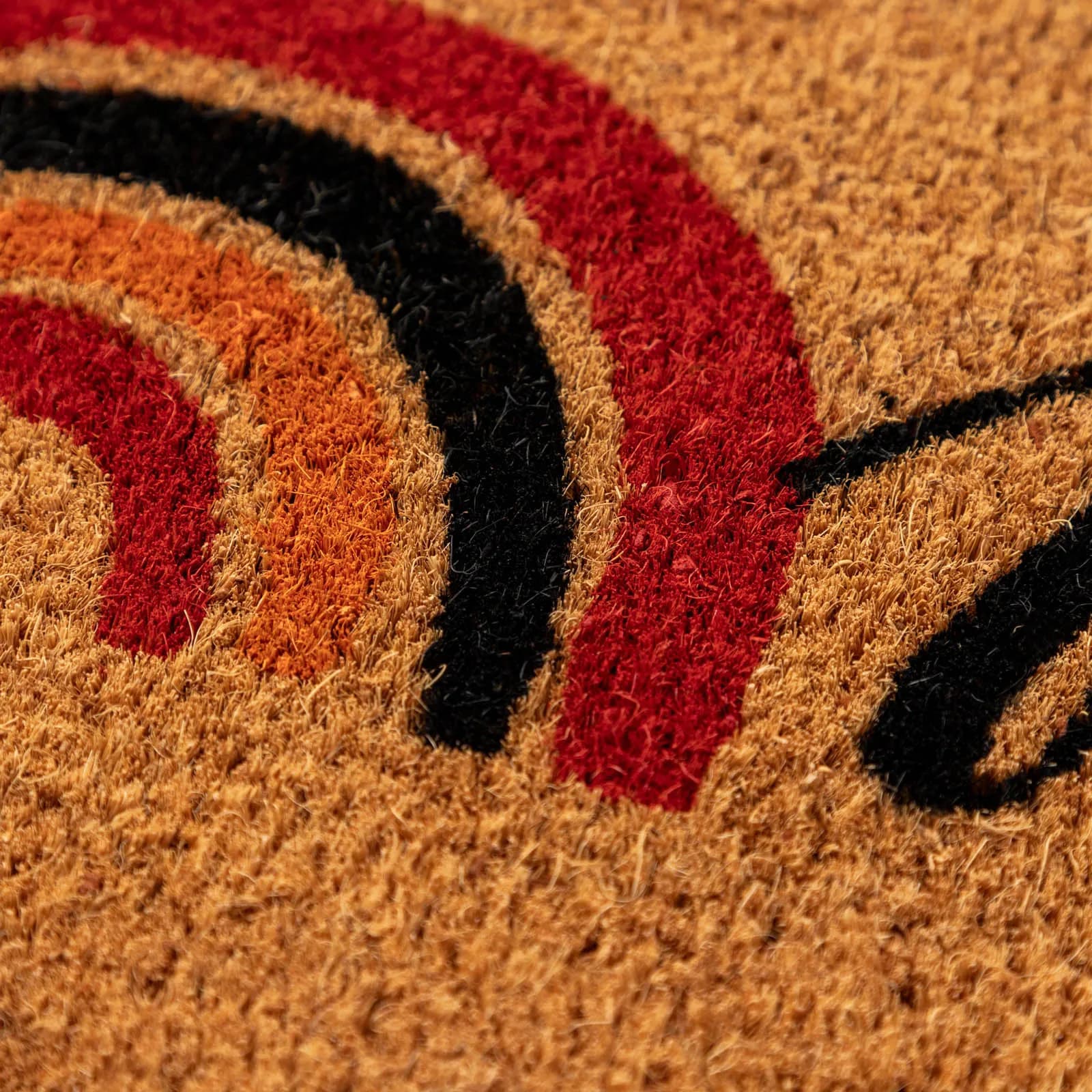 Zerbino 45x75 cm in coir Home beige con arcobaleno