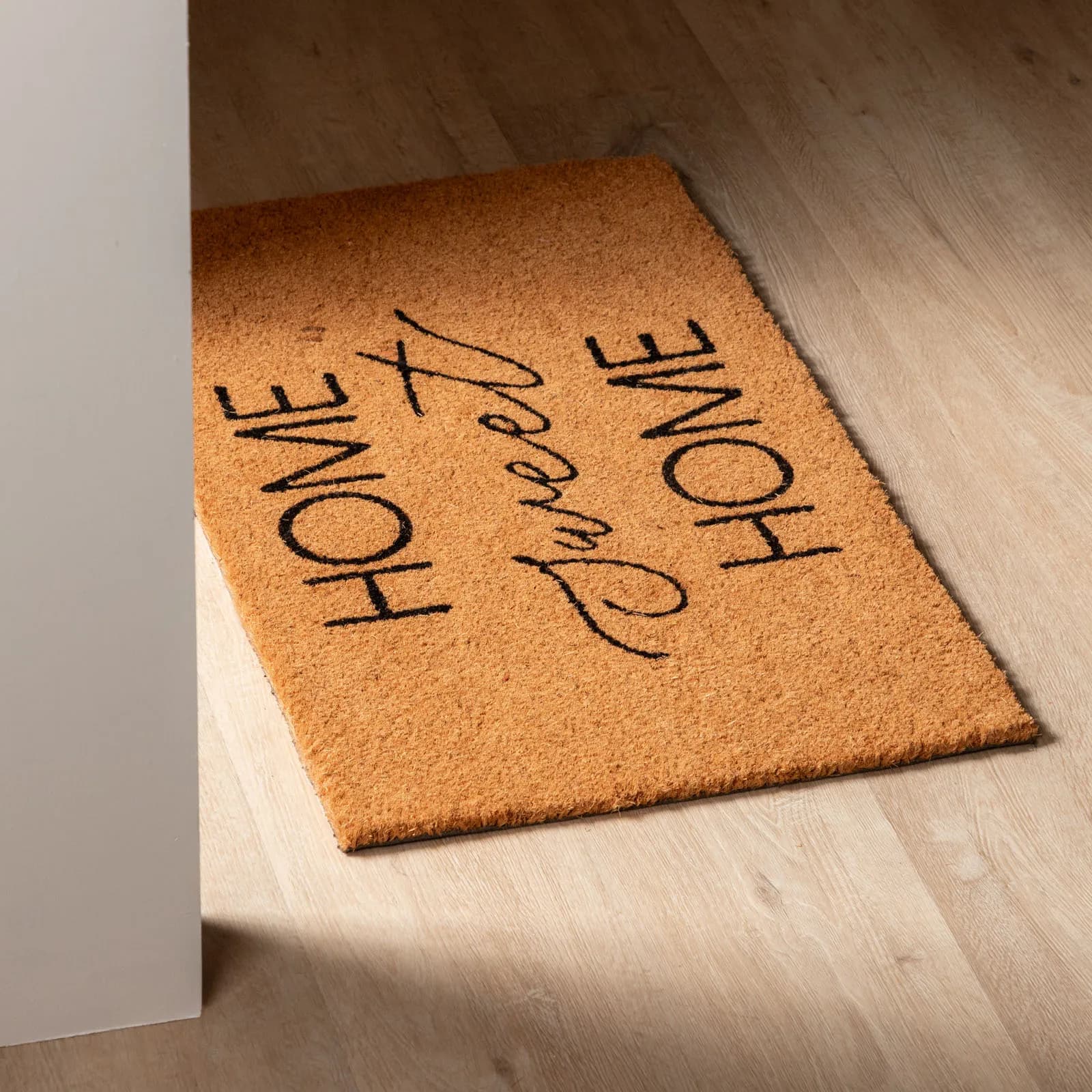 Zerbino 45x75 cm in coir Home Sweet Home scritta nera