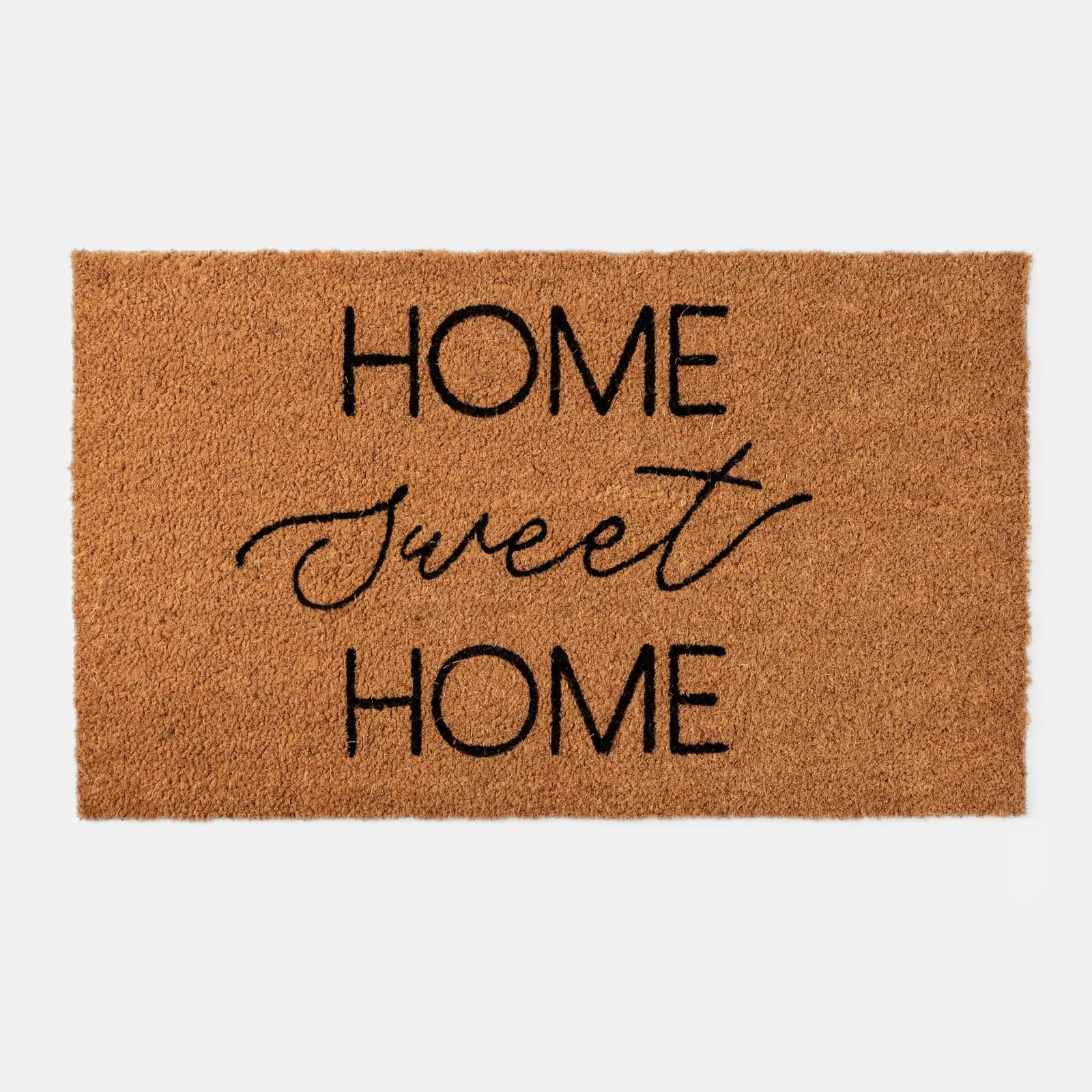 Zerbino 45x75 cm in coir Home Sweet Home scritta nera