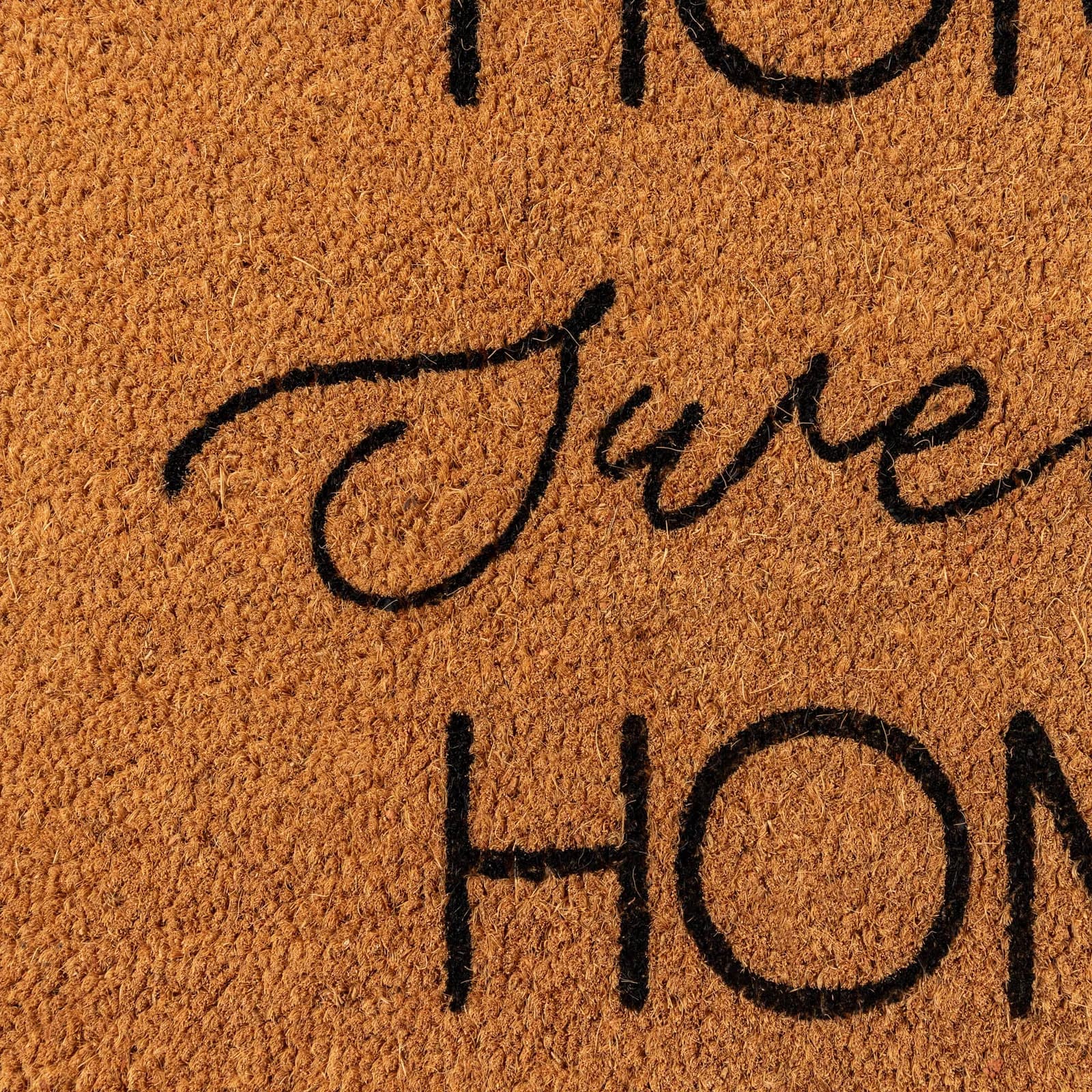 Zerbino 45x75 cm in coir Home Sweet Home scritta nera