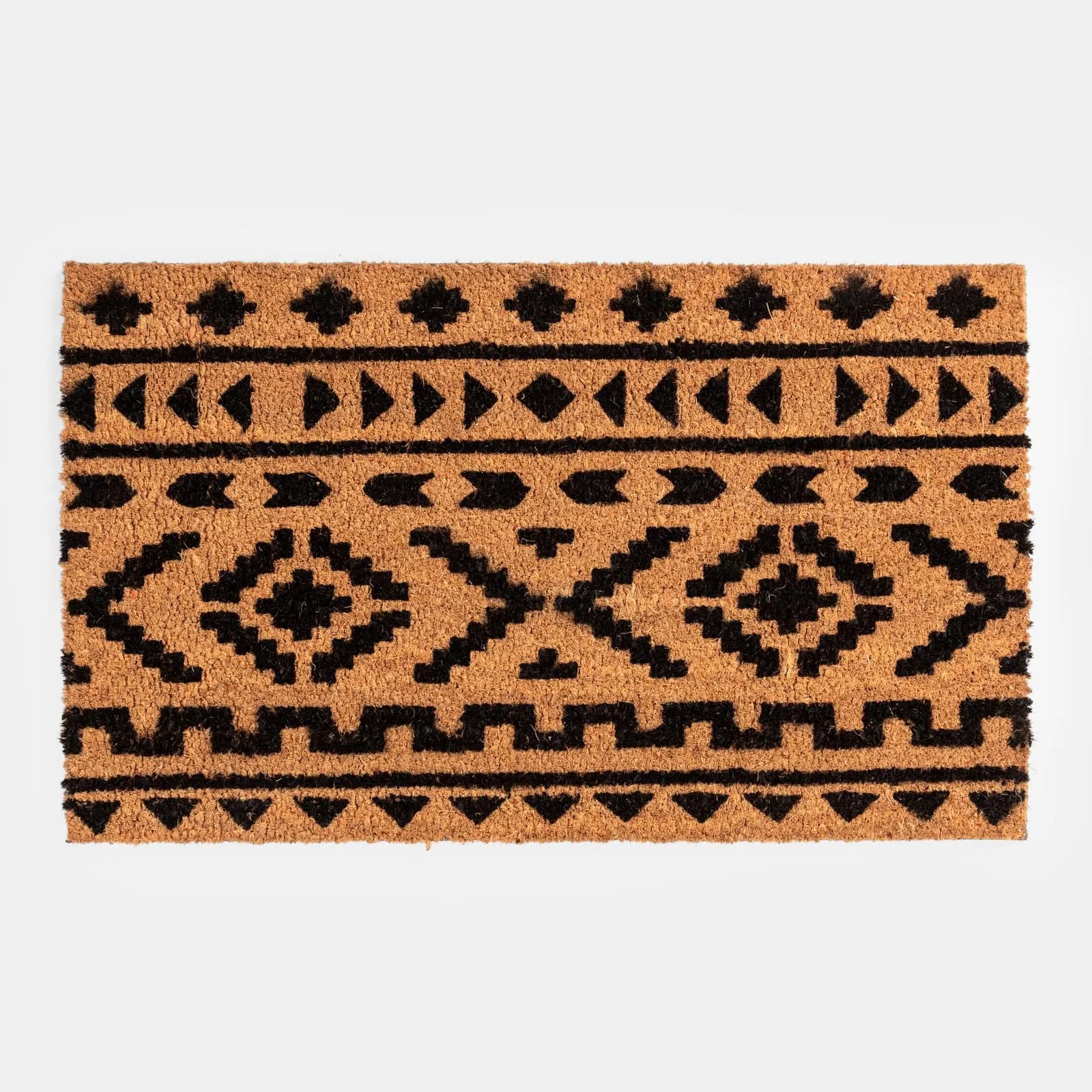 Zerbino 45x75 cm in coir naturale con disegno etnico