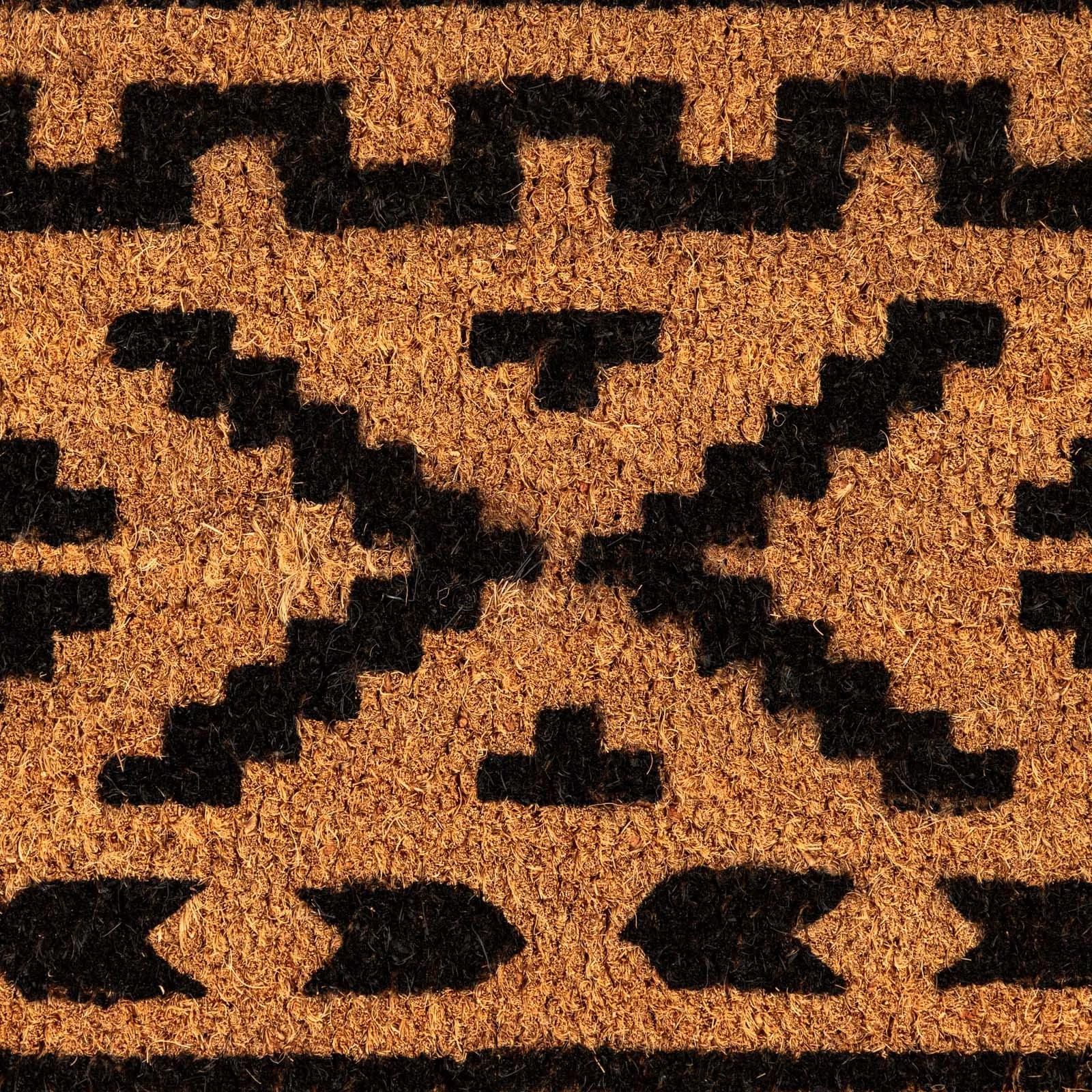 Zerbino 45x75 cm in coir naturale con disegno etnico