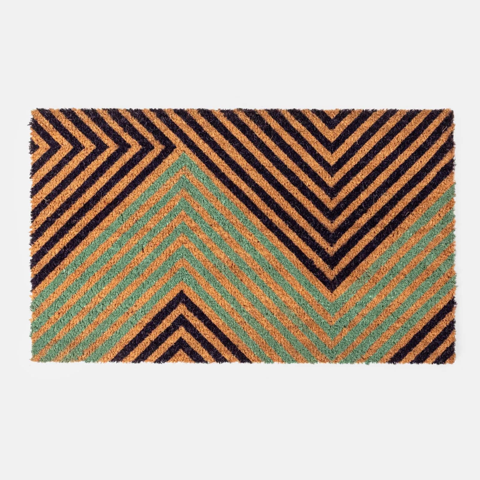 Zerbino 45x75 cm in coir naturale con disegno righe geometriche