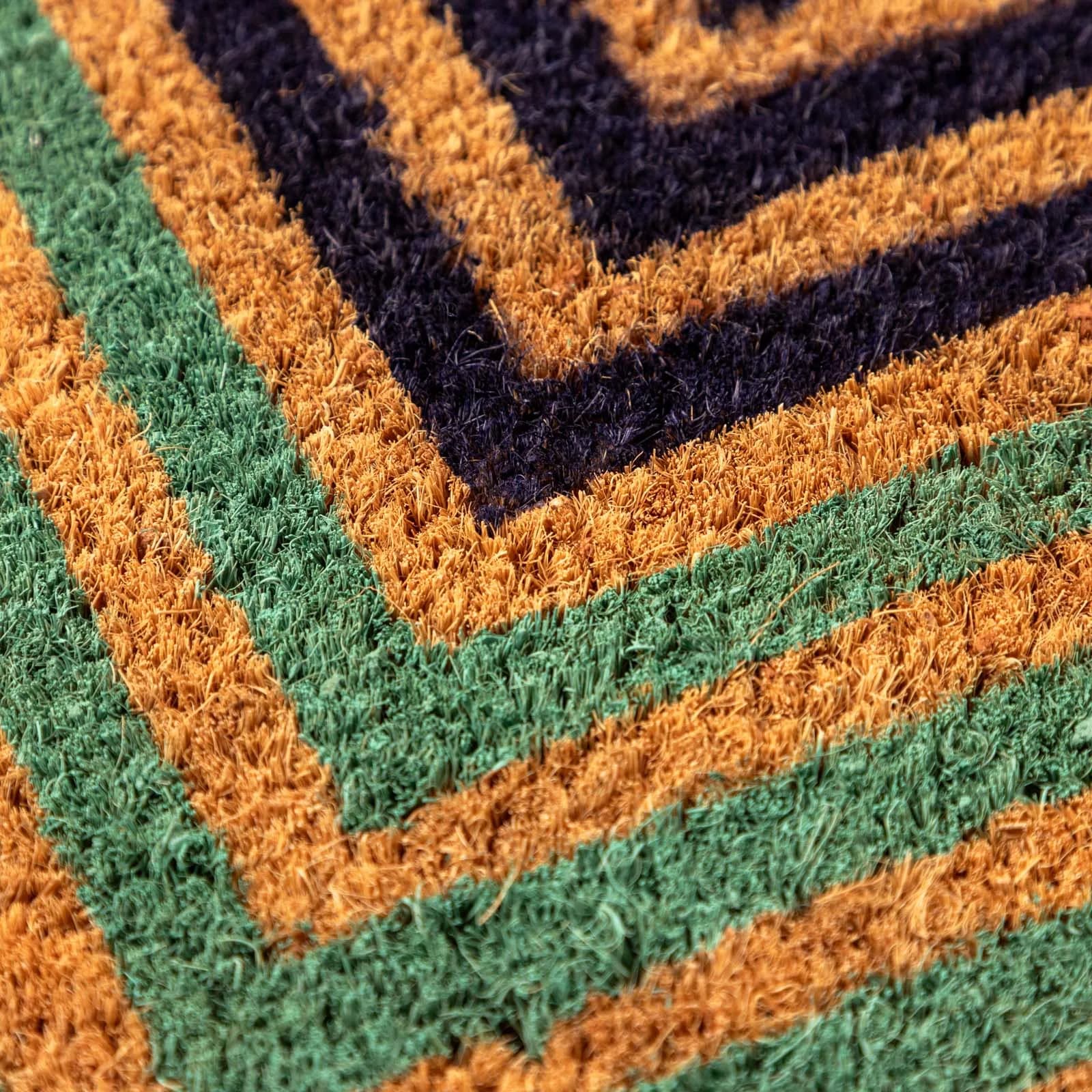 Zerbino 45x75 cm in coir naturale con disegno righe geometriche