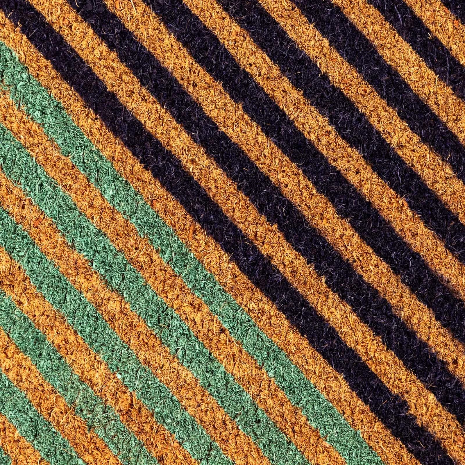 Zerbino 45x75 cm in coir naturale con disegno righe geometriche