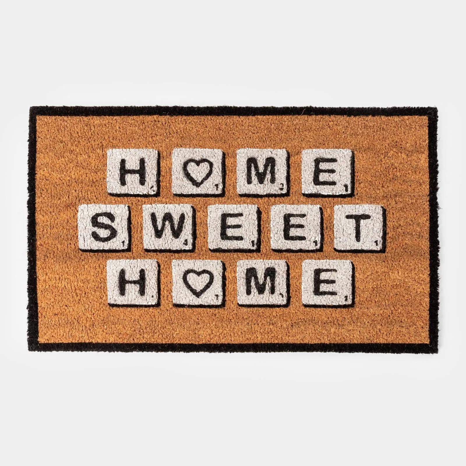 Zerbino 45x75 cm in coir naturale con stampa Home Sweet Home