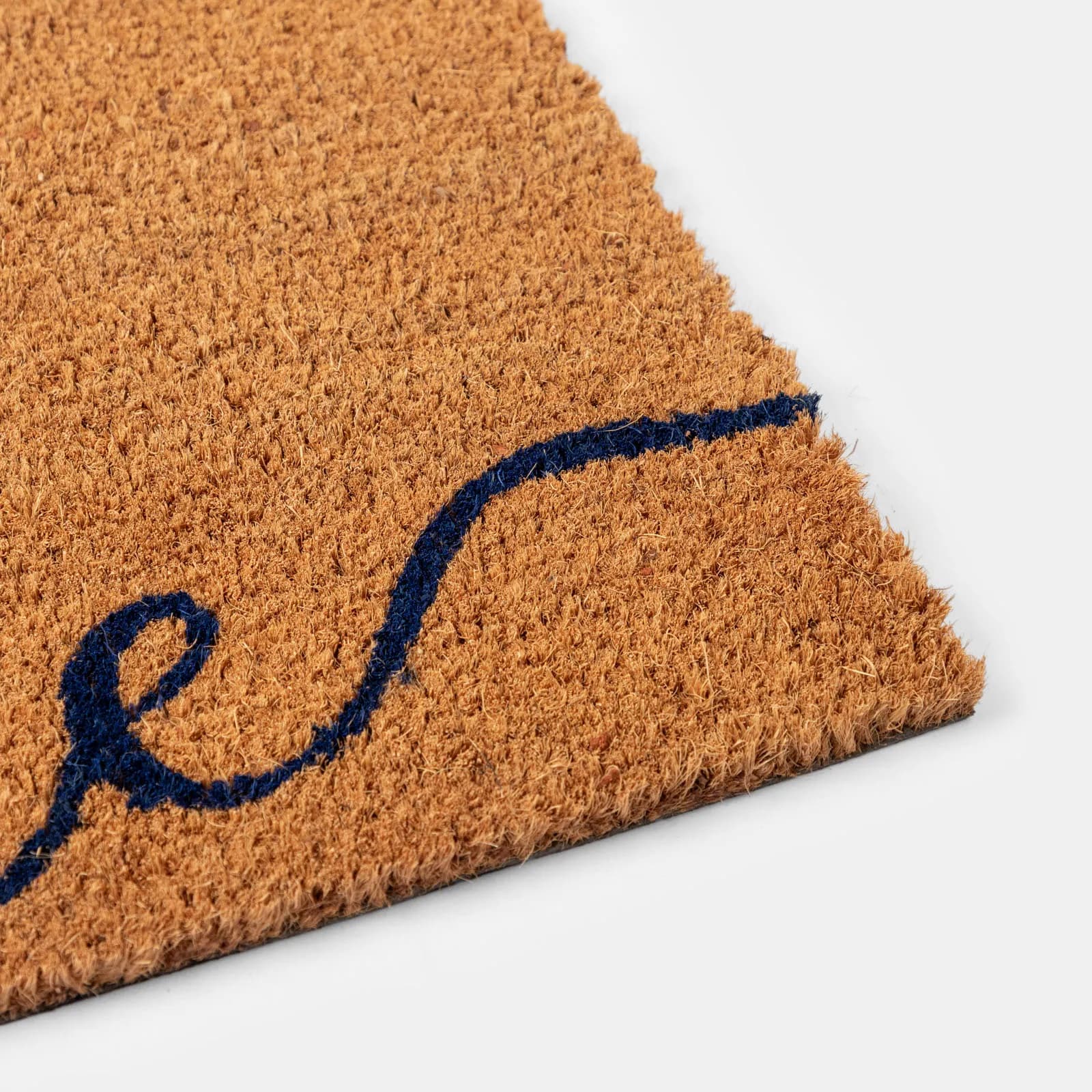 Zerbino 45x75 cm in coir Welcome con disegno maiolica