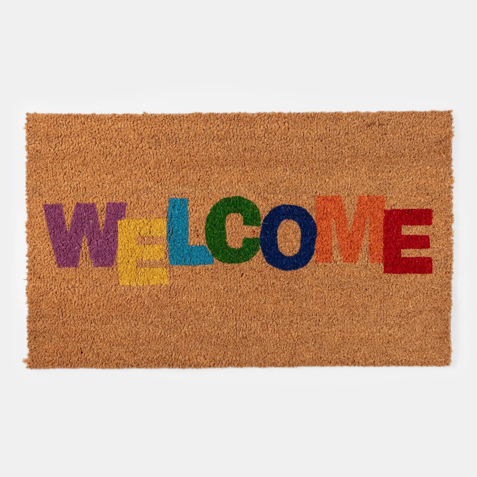 Zerbino 45x75 cm in coir Welcome multicolor