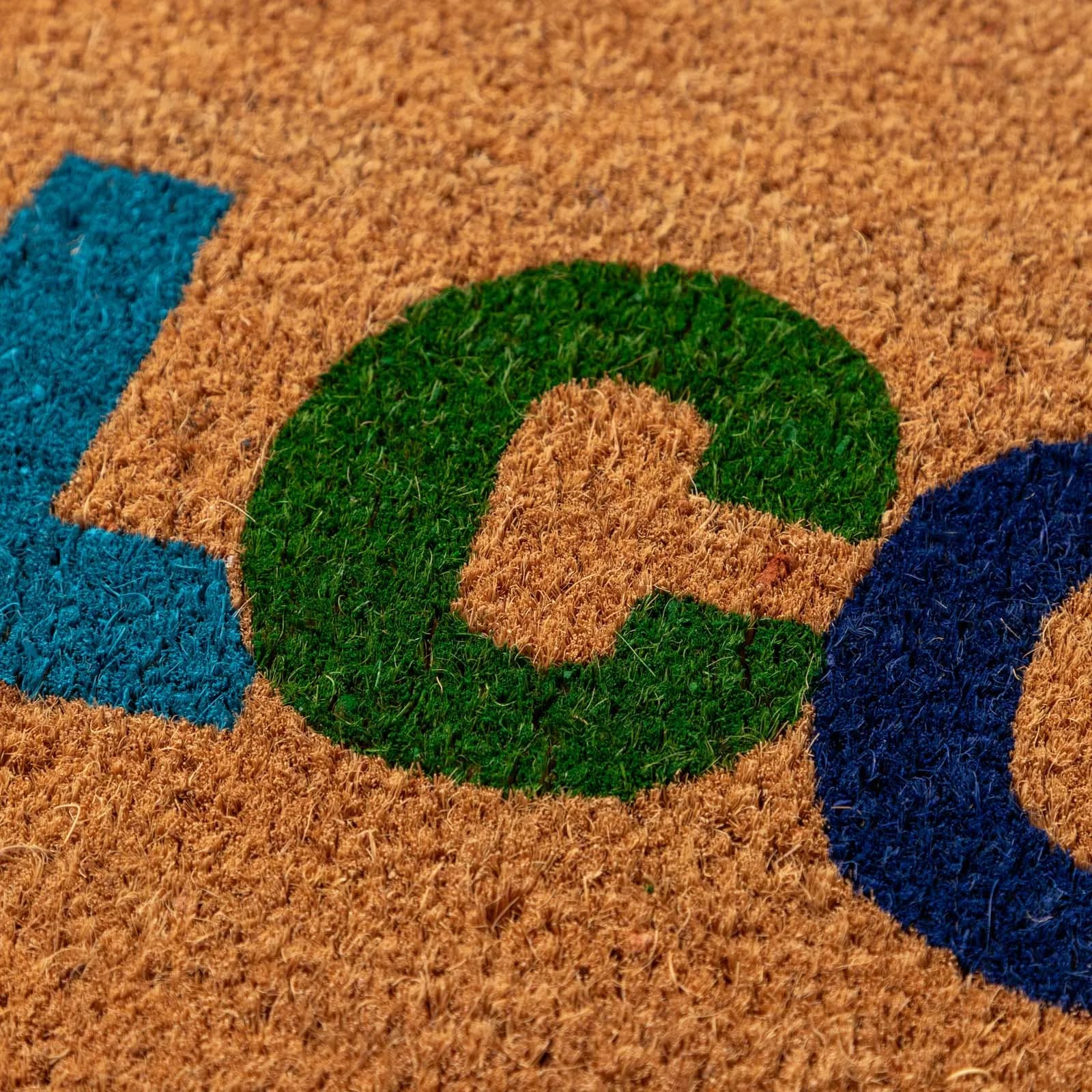 Zerbino 45x75 cm in coir Welcome multicolor