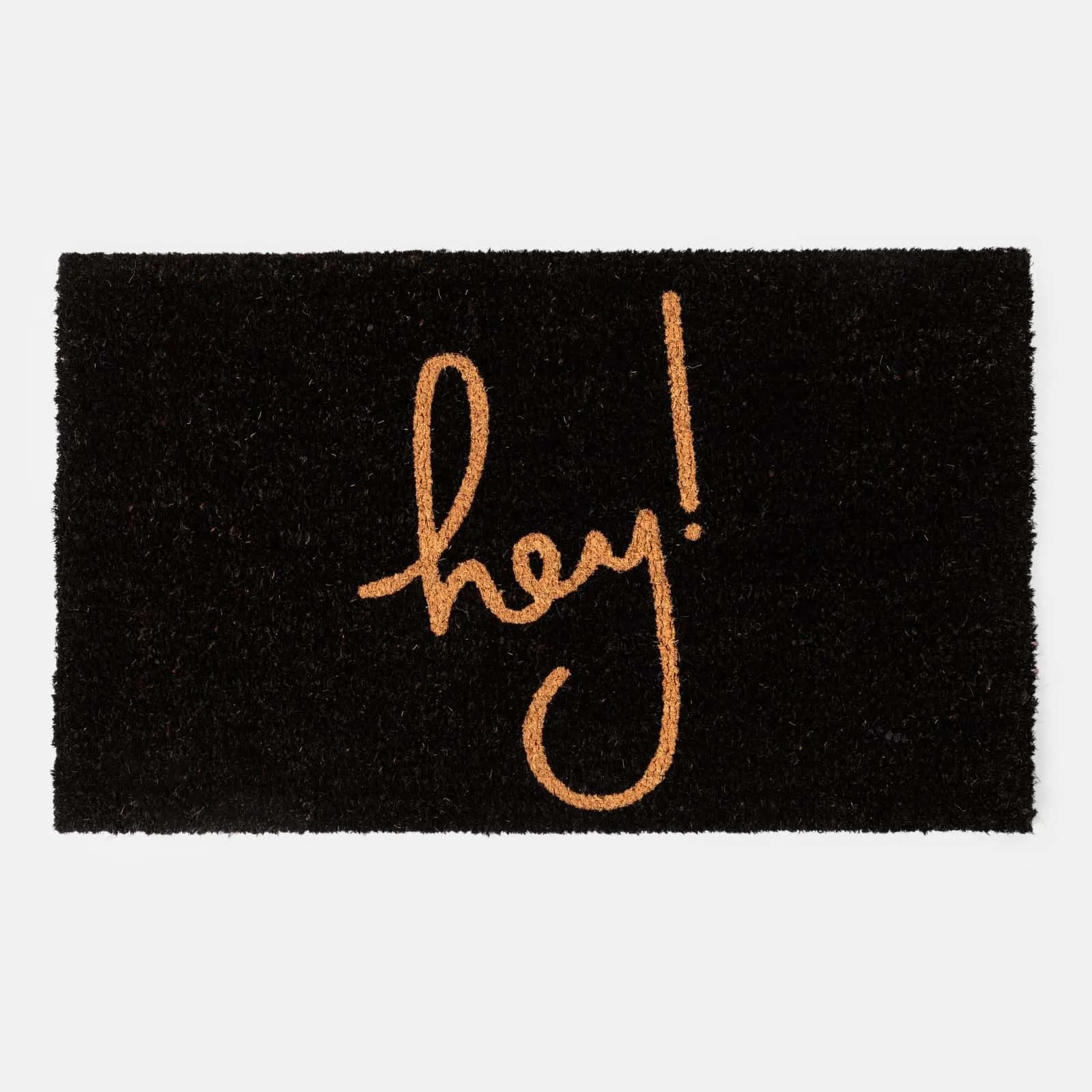 Zerbino Hey 45x75 cm in coir naturale con fondo nero