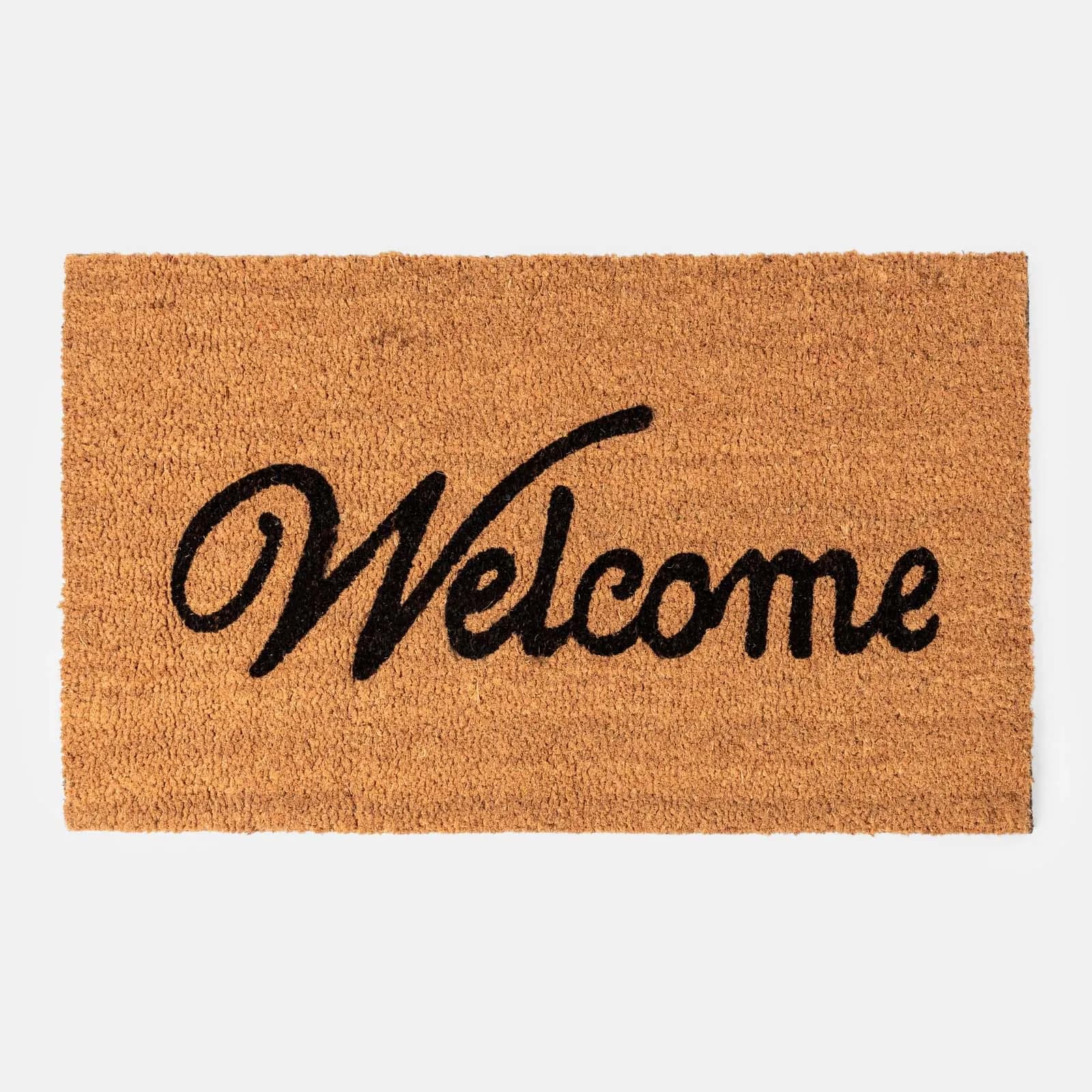 Zerbino Welcome naturale 45x75 cm in coir con scritta nera