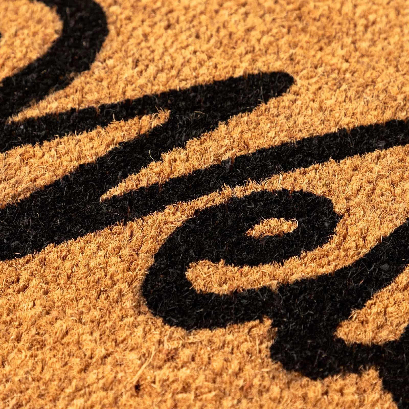 Zerbino Welcome naturale 45x75 cm in coir con scritta nera